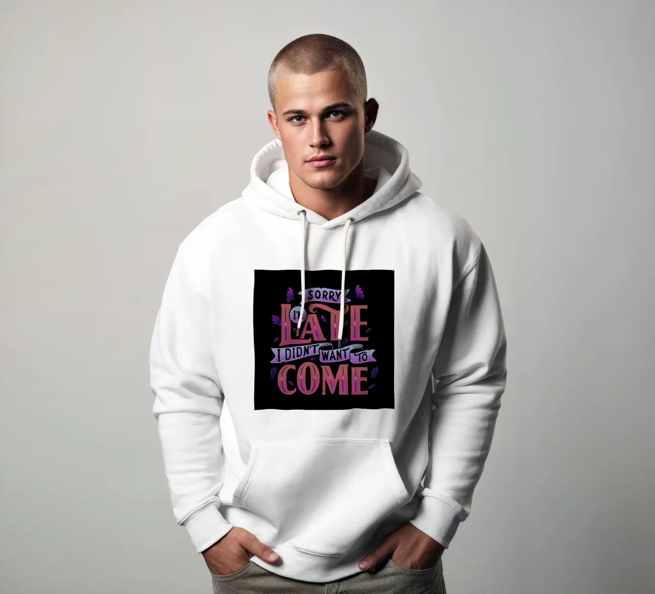 Sorry I'm Late. I Didn't Want To Come. felpa con cappuccio da Tobe Fonseca