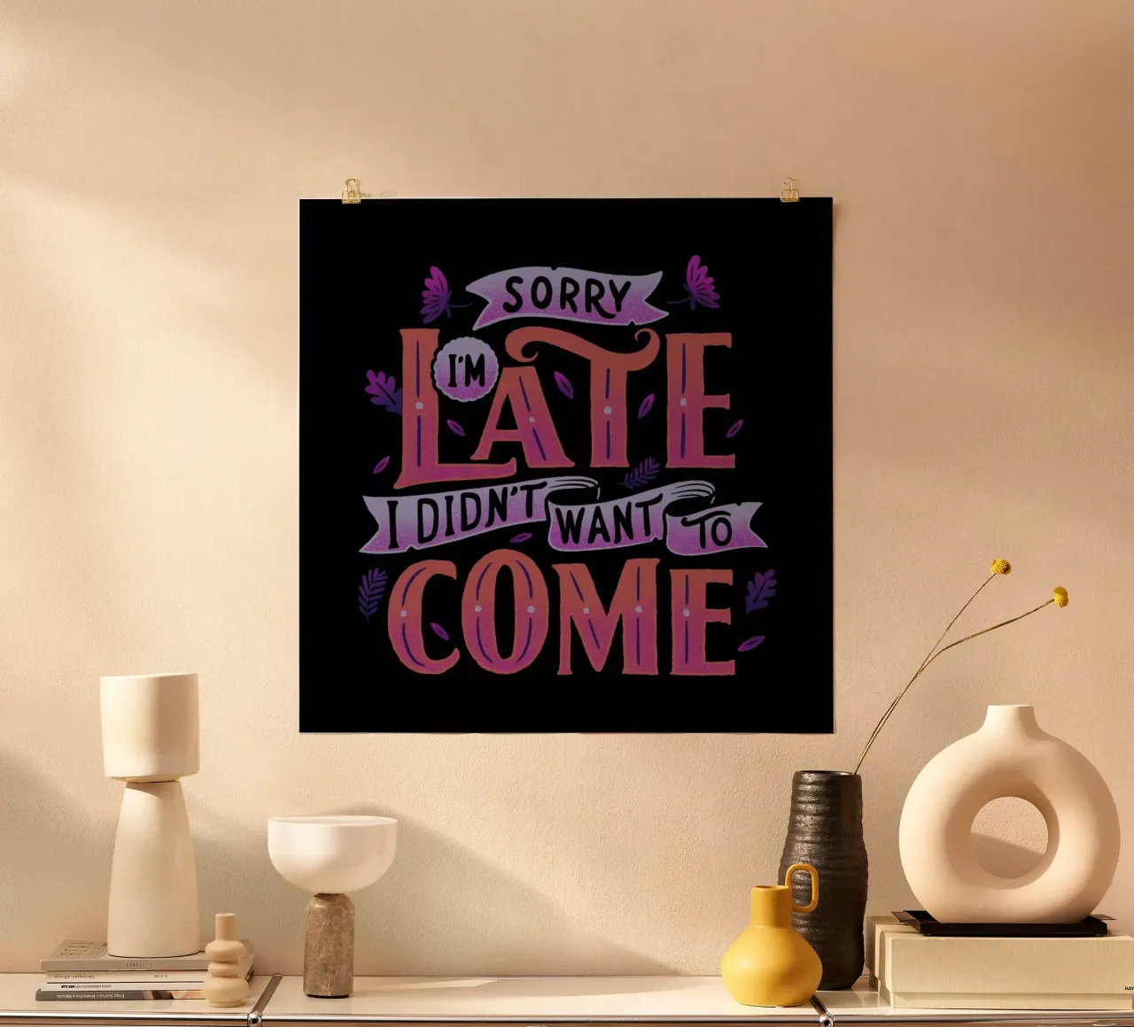 Sorry I'm Late. I Didn't Want To Come. carta hahnemühle da Tobe Fonseca