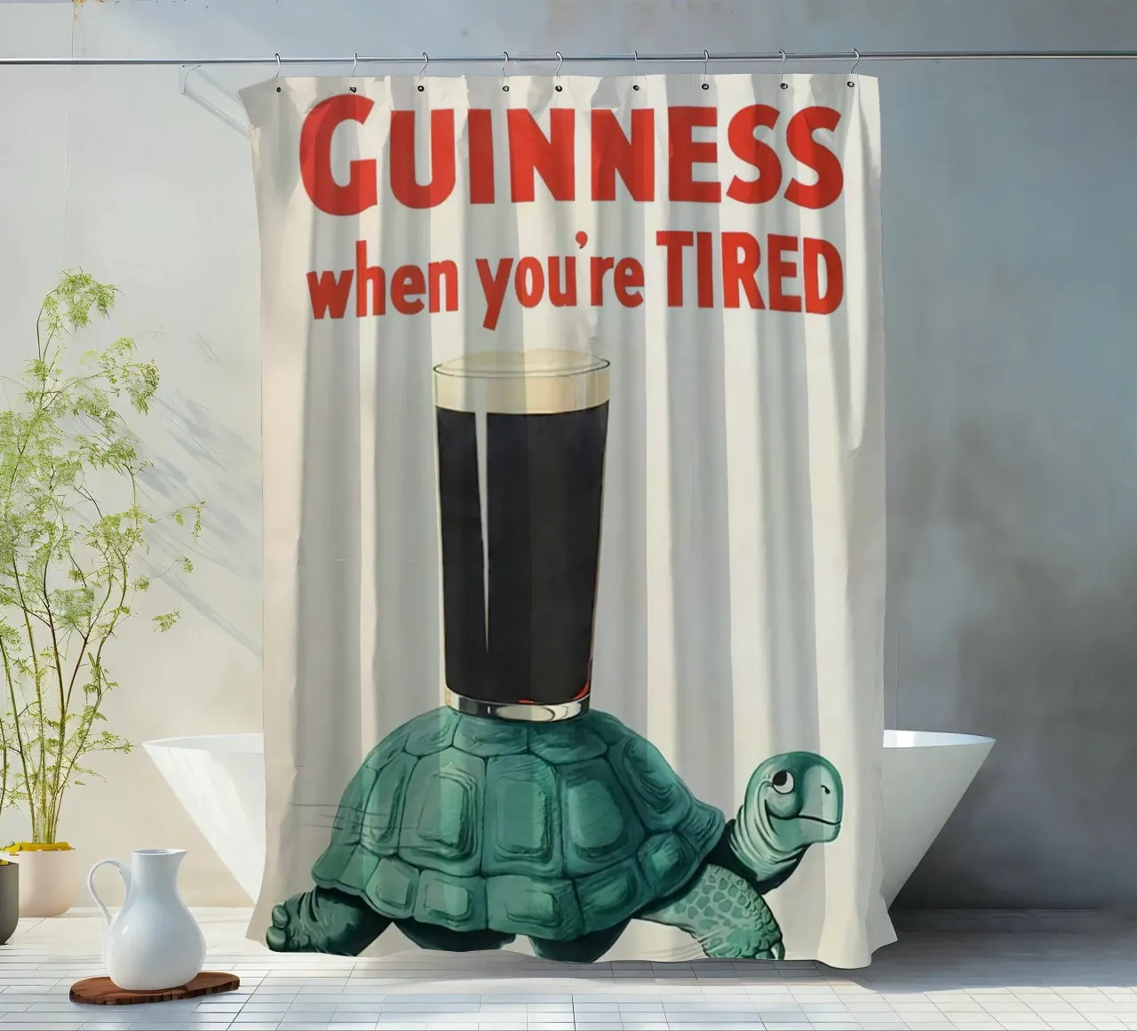 Have a Guinness when you re Tired shower curtain by leslie shop
