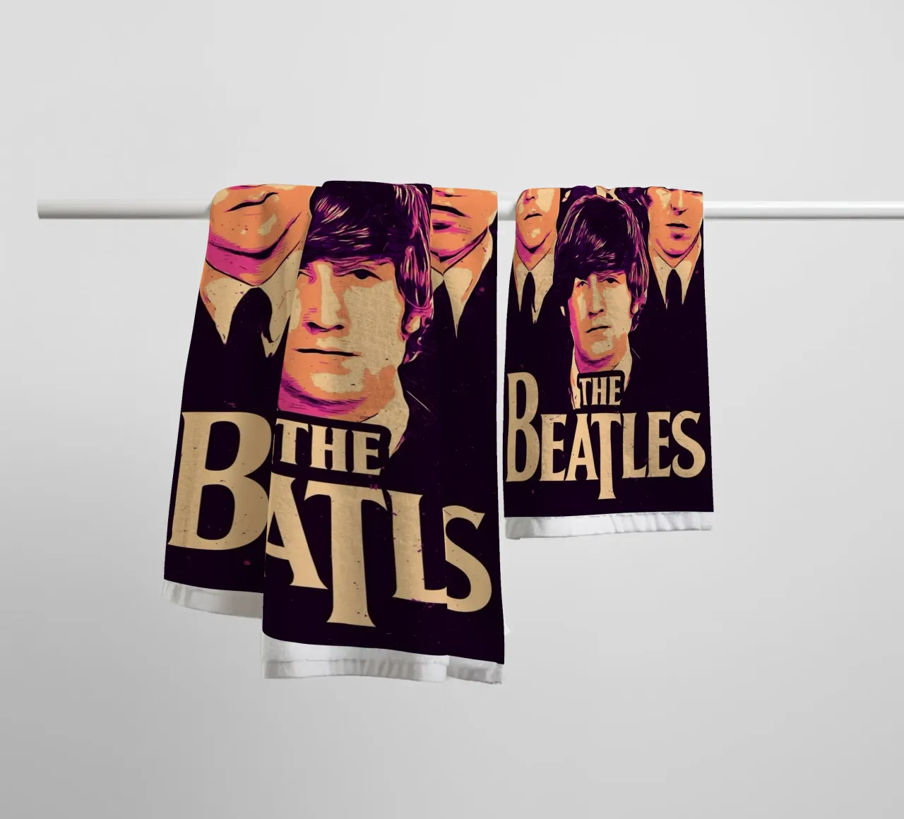 Vintage The Beatles Leyendas de la banda toalla de baño de darsa