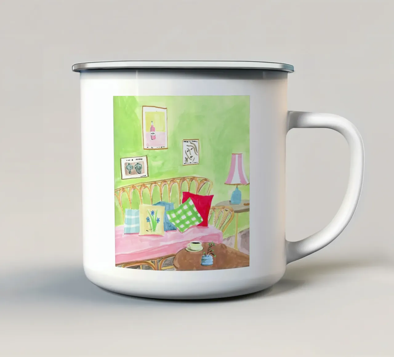 Cozy Corner tazza in smalto da Laura Page