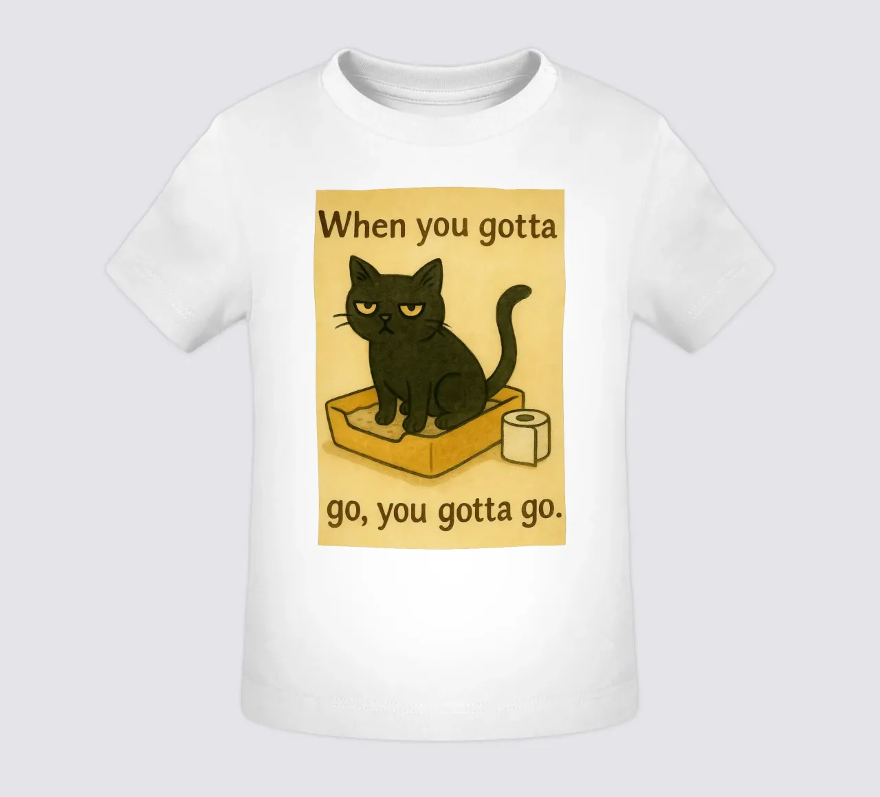 Katze, wenn du gehen musst Retro-Kunst Zeichnung Baby T-Shirt von genzaa