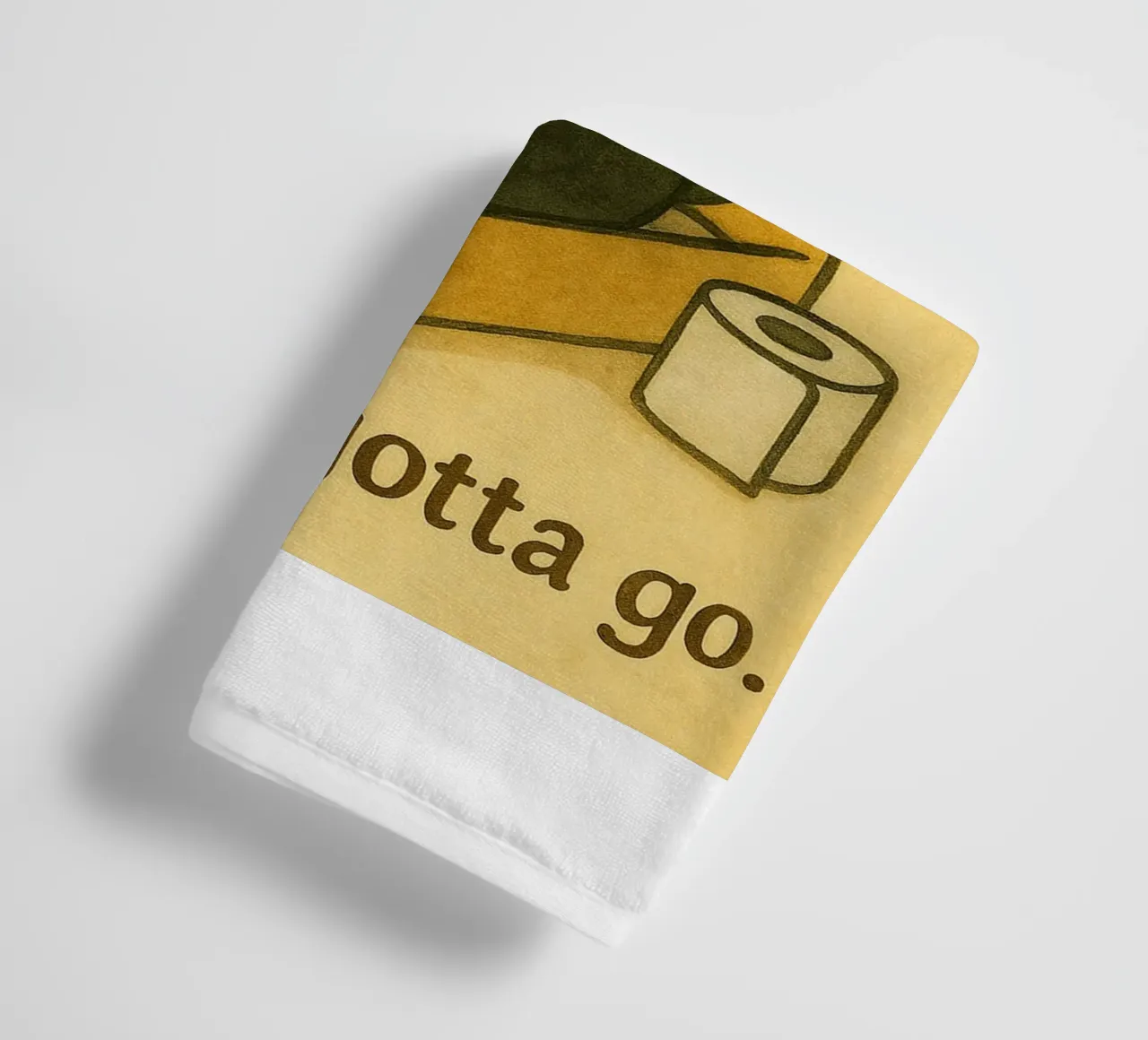 cat when you gotta go retro art drawing serviette de bain de genzaa