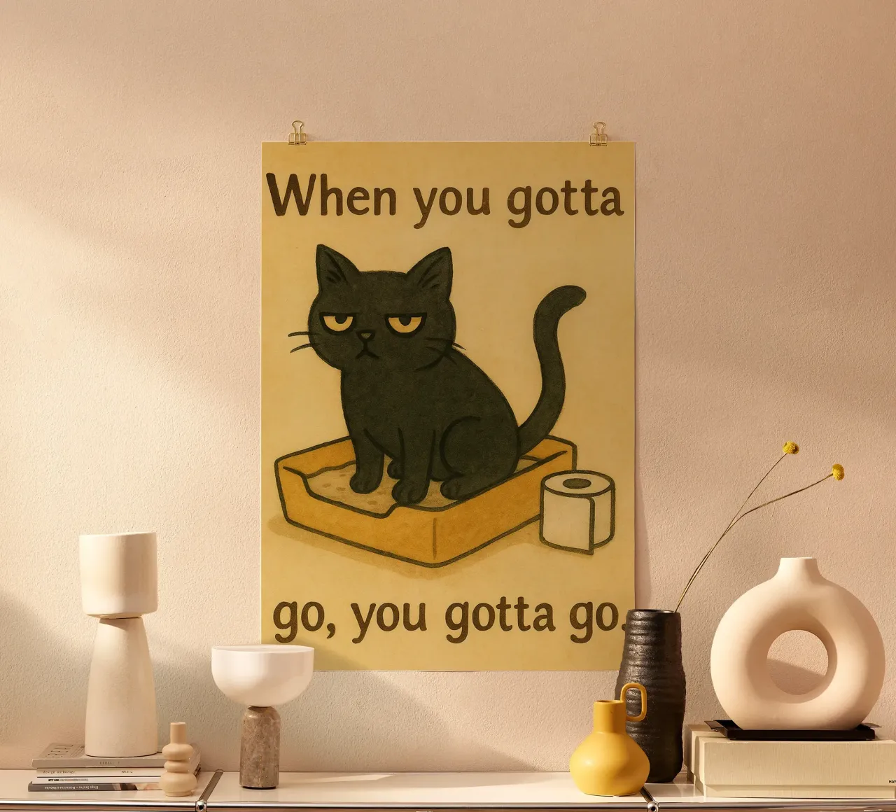 cat when you gotta go retro art drawing hahnemühle de genzaa