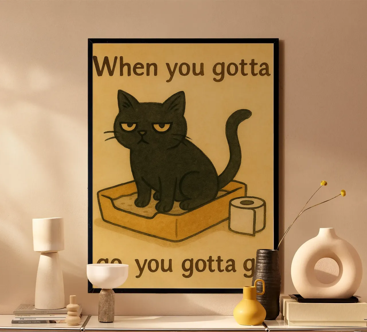 cat when you gotta go retro art drawing hahnemühle de genzaa