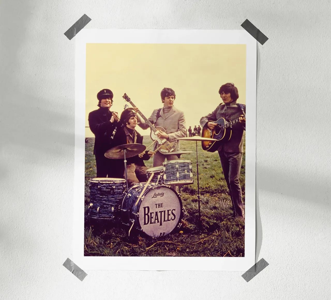 Banda d'epoca Mostra Estetica The Beatles poster con telaio in plastica da darsa