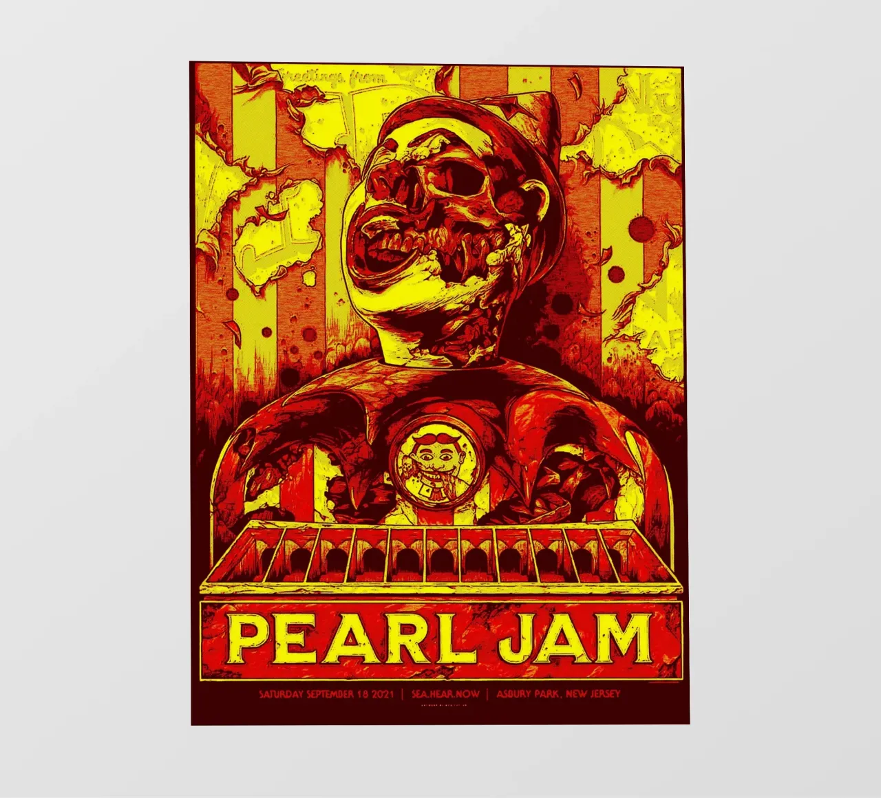 pearl jam band art pellicola backlit da vanhesling