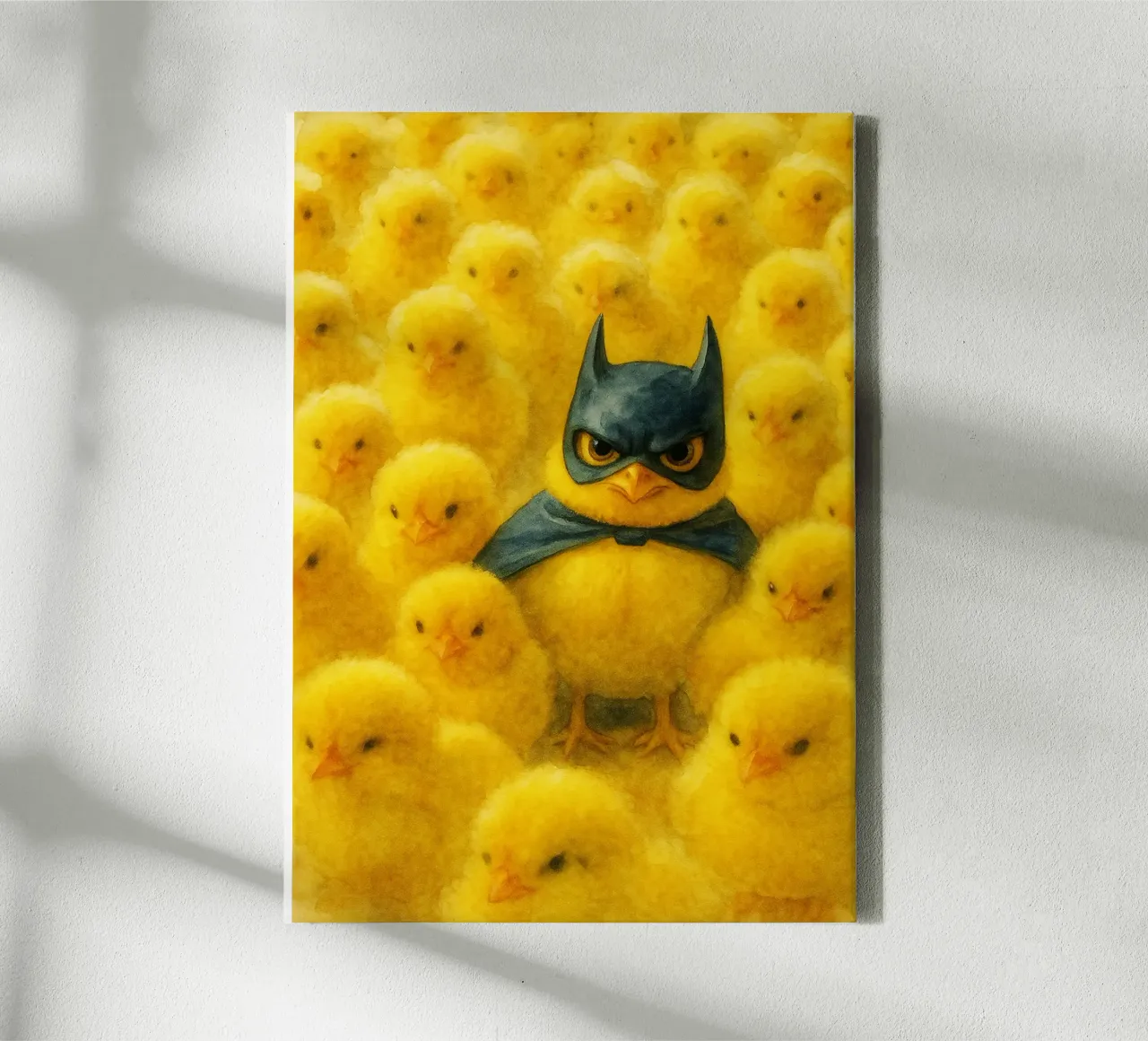 chick superheld retro kunst tekening canvas met Baklijst van genzaa
