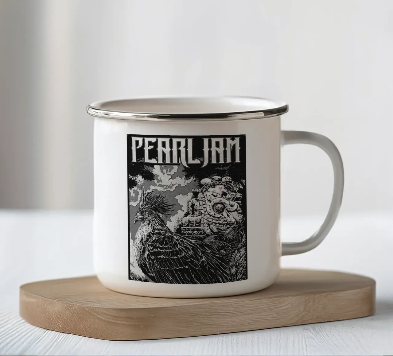 pearl jam band art tazza in smalto da vanhesling