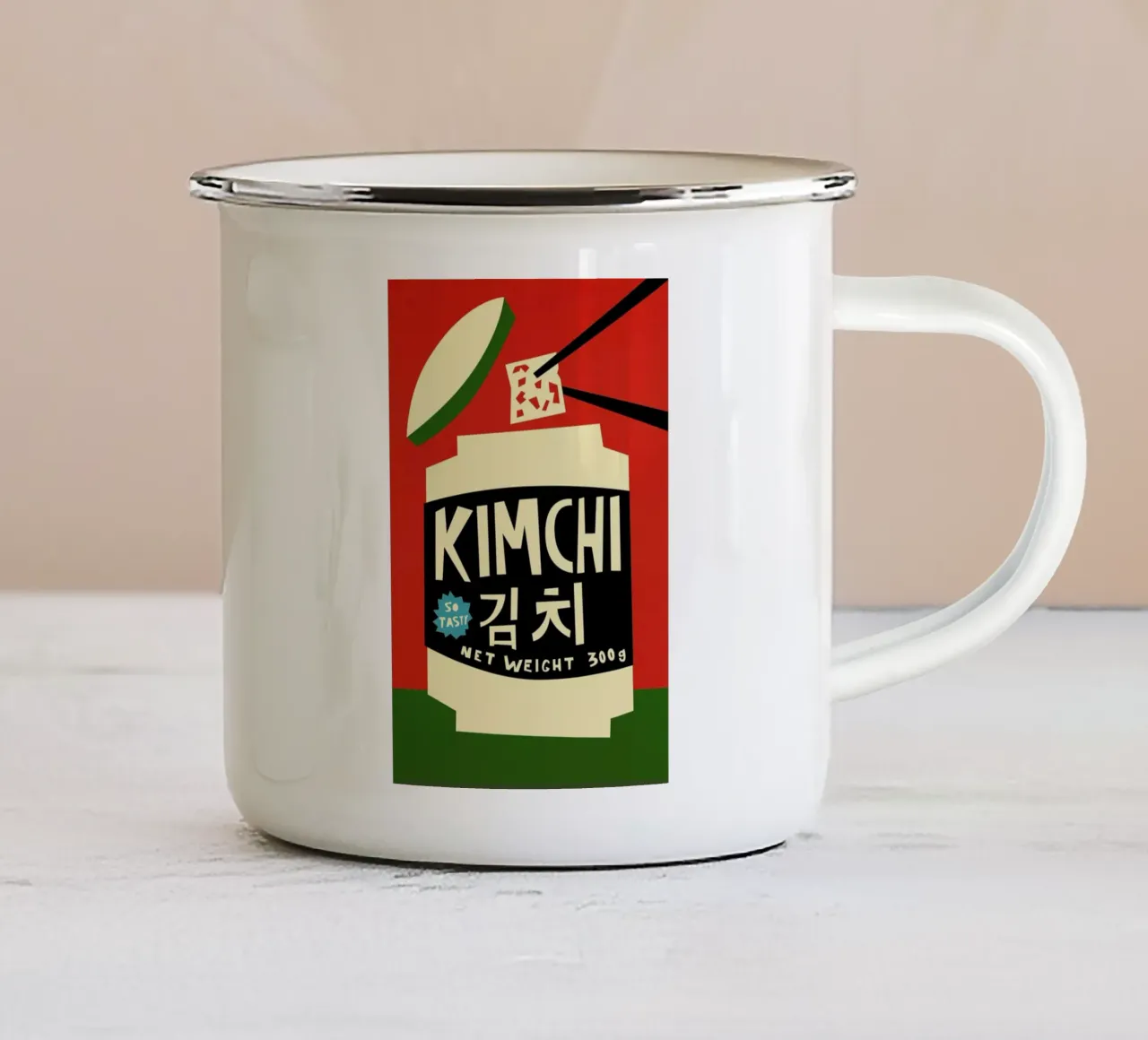 Kimchi tazza in smalto da Fox & Velvet