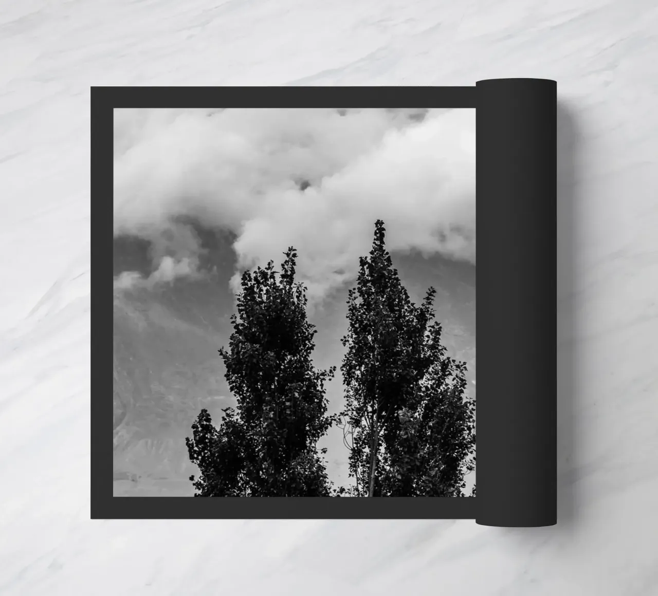 Three trees in cloudy mountains zerbino da photolovers