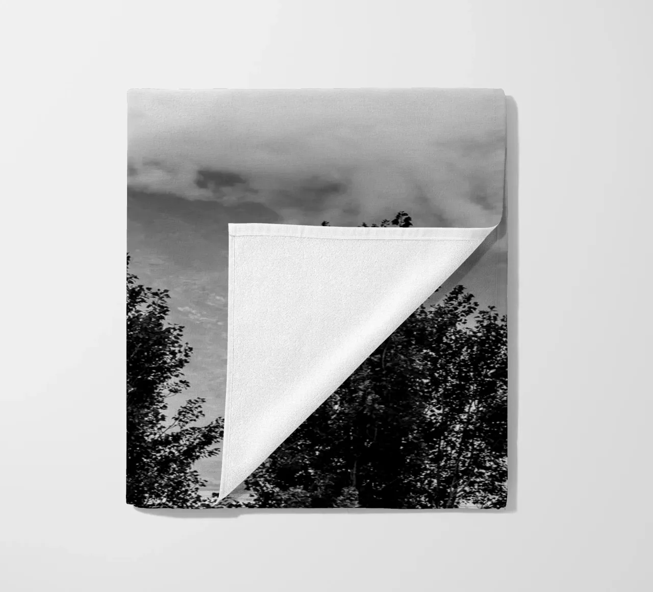 Three trees in cloudy mountains telo mare da photolovers