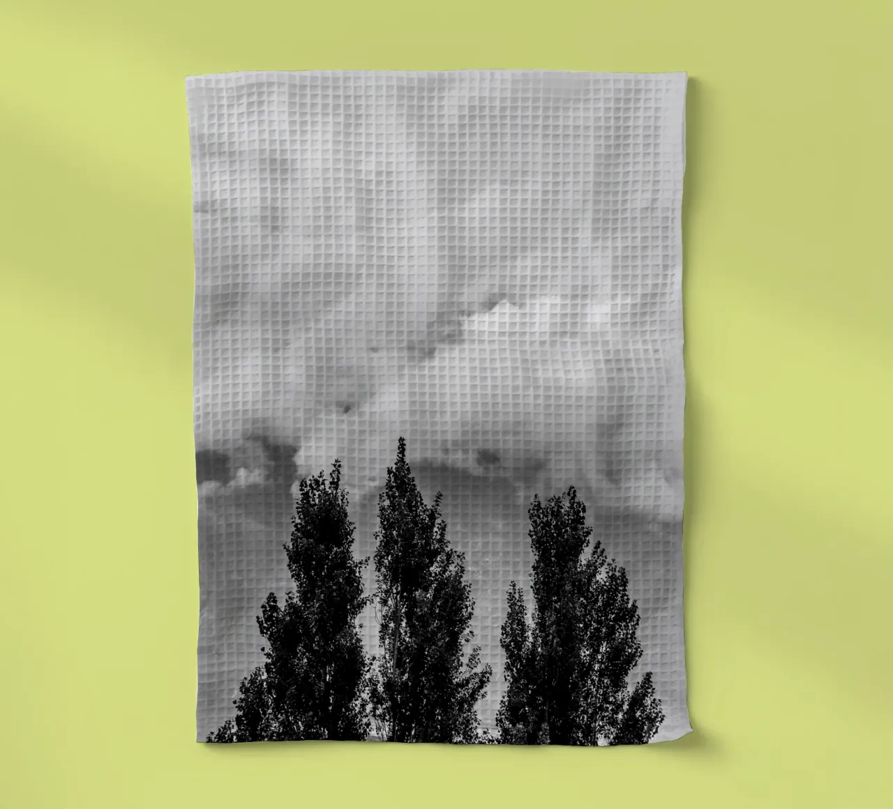 Three trees in cloudy mountains canovaccio da cucina da photolovers