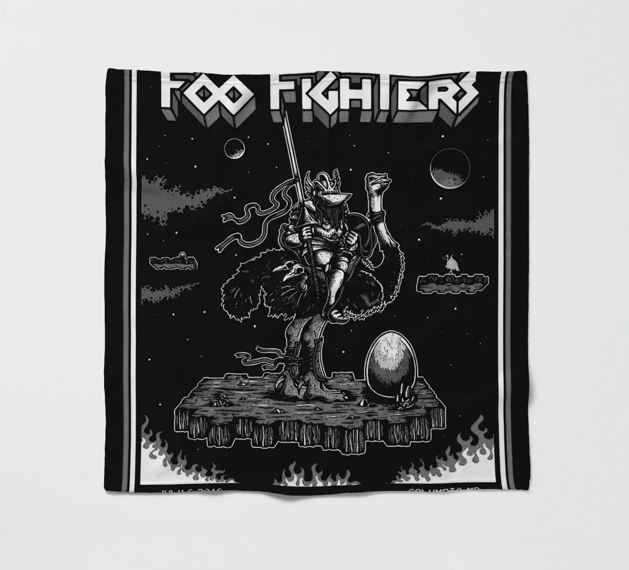 The Foo Fighters band coperta in pile da vanhesling