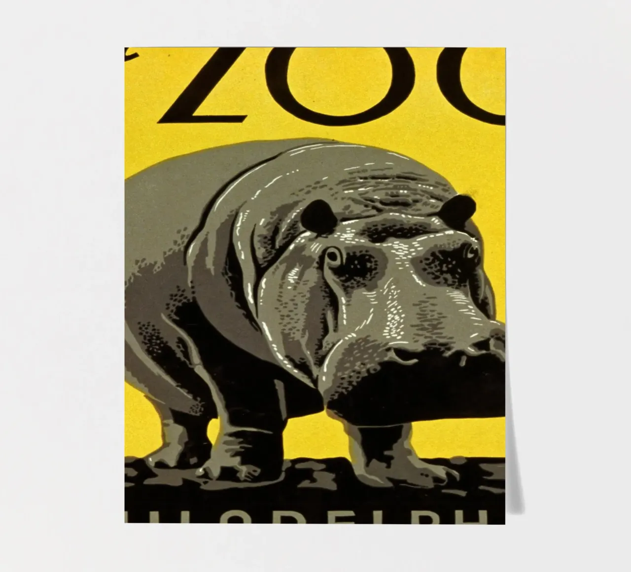 philadelphia zoo hippopotamus sticker sheet by Danielshop