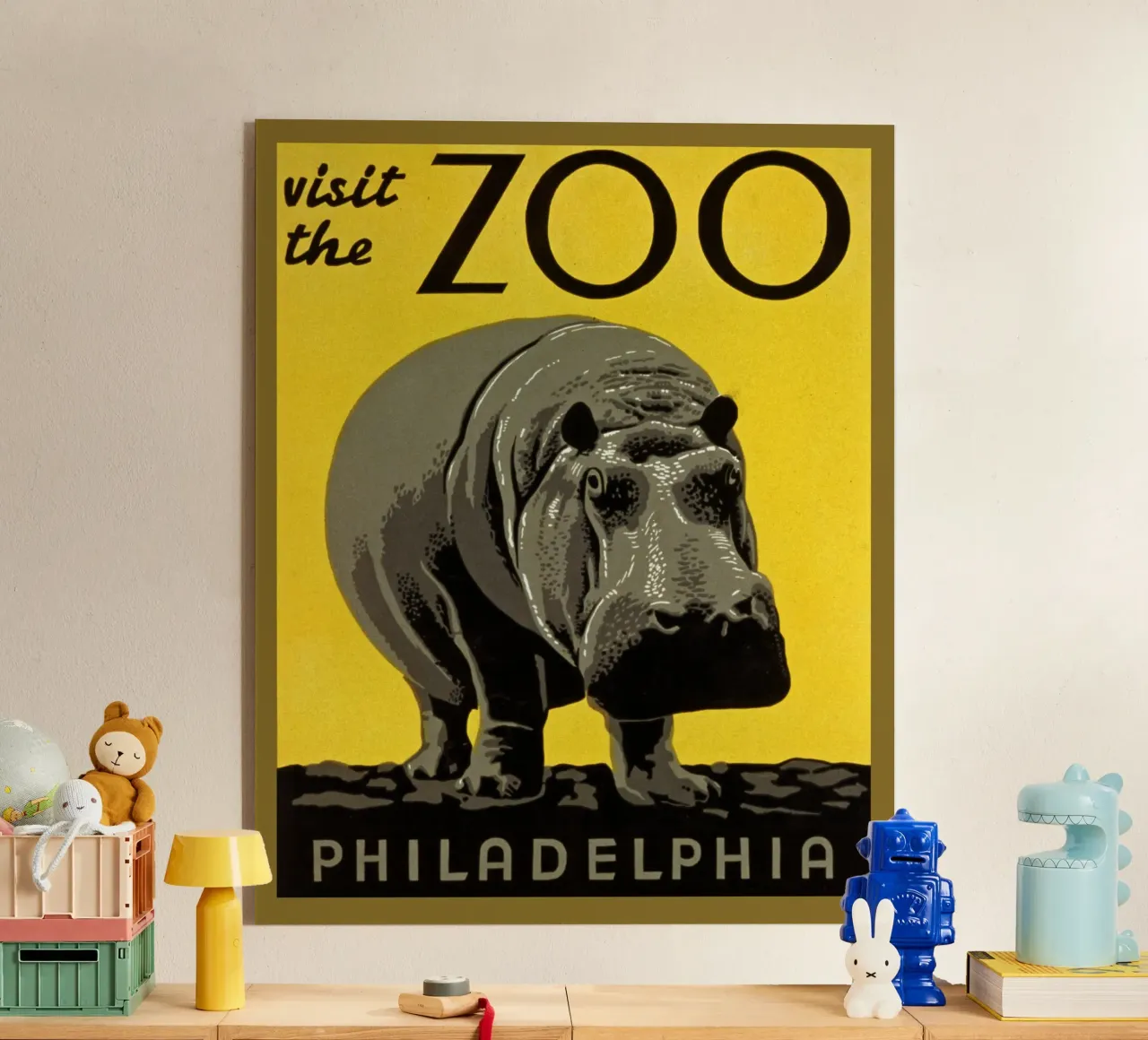 ippopotamo dello zoo di Philadelphia plexiglass da Danielshop