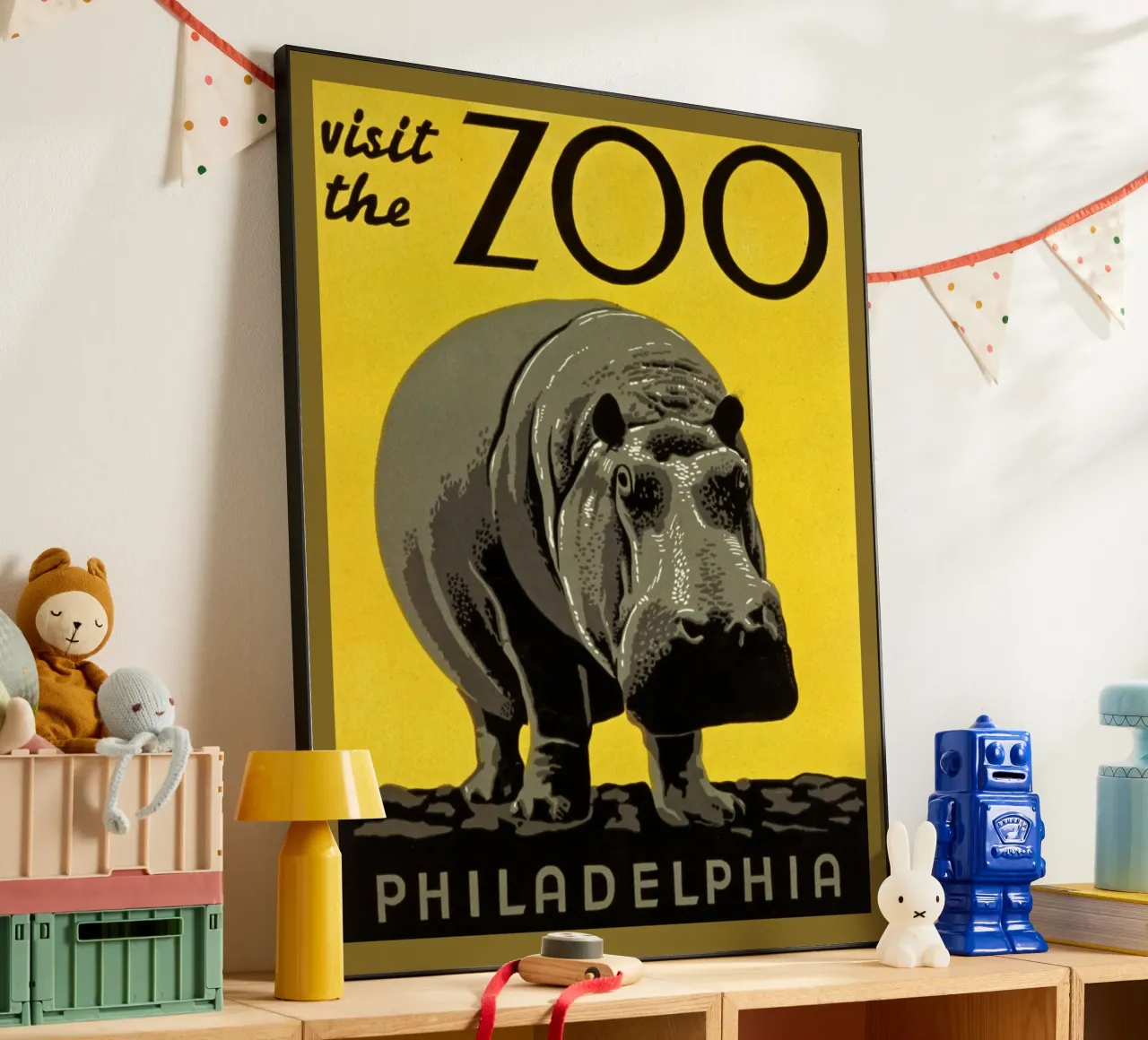 ippopotamo dello zoo di Philadelphia alluminio dibond da Danielshop