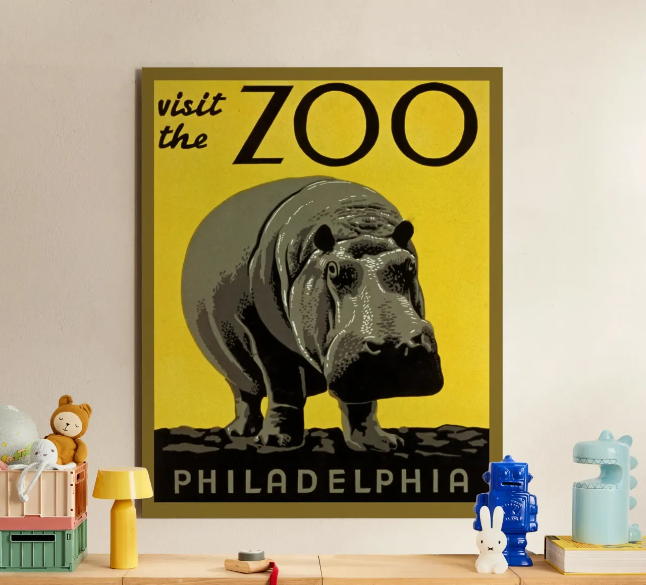 ippopotamo dello zoo di Philadelphia alluminio dibond da Danielshop