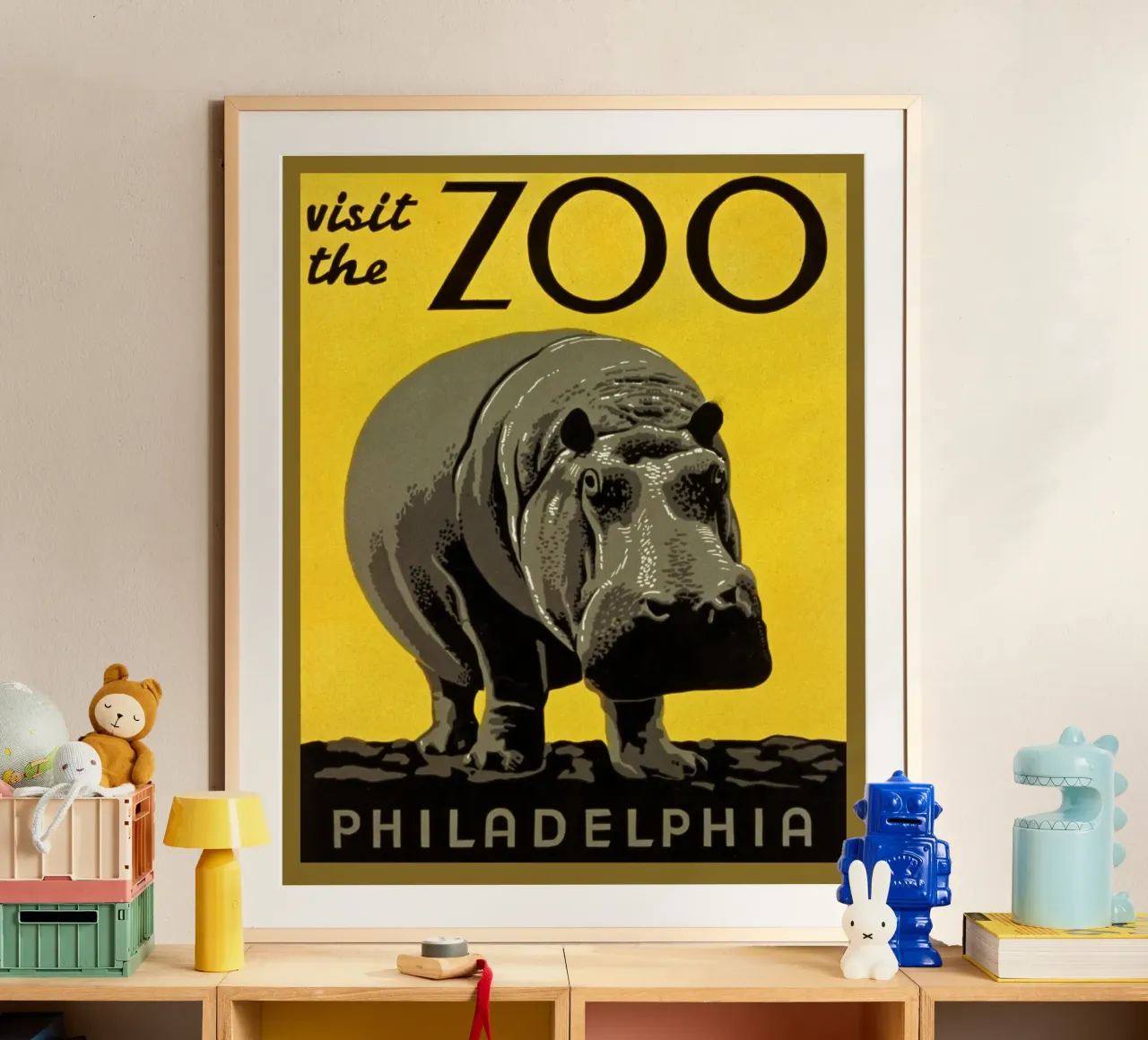 ippopotamo dello zoo di Philadelphia carta hahnemühle da Danielshop