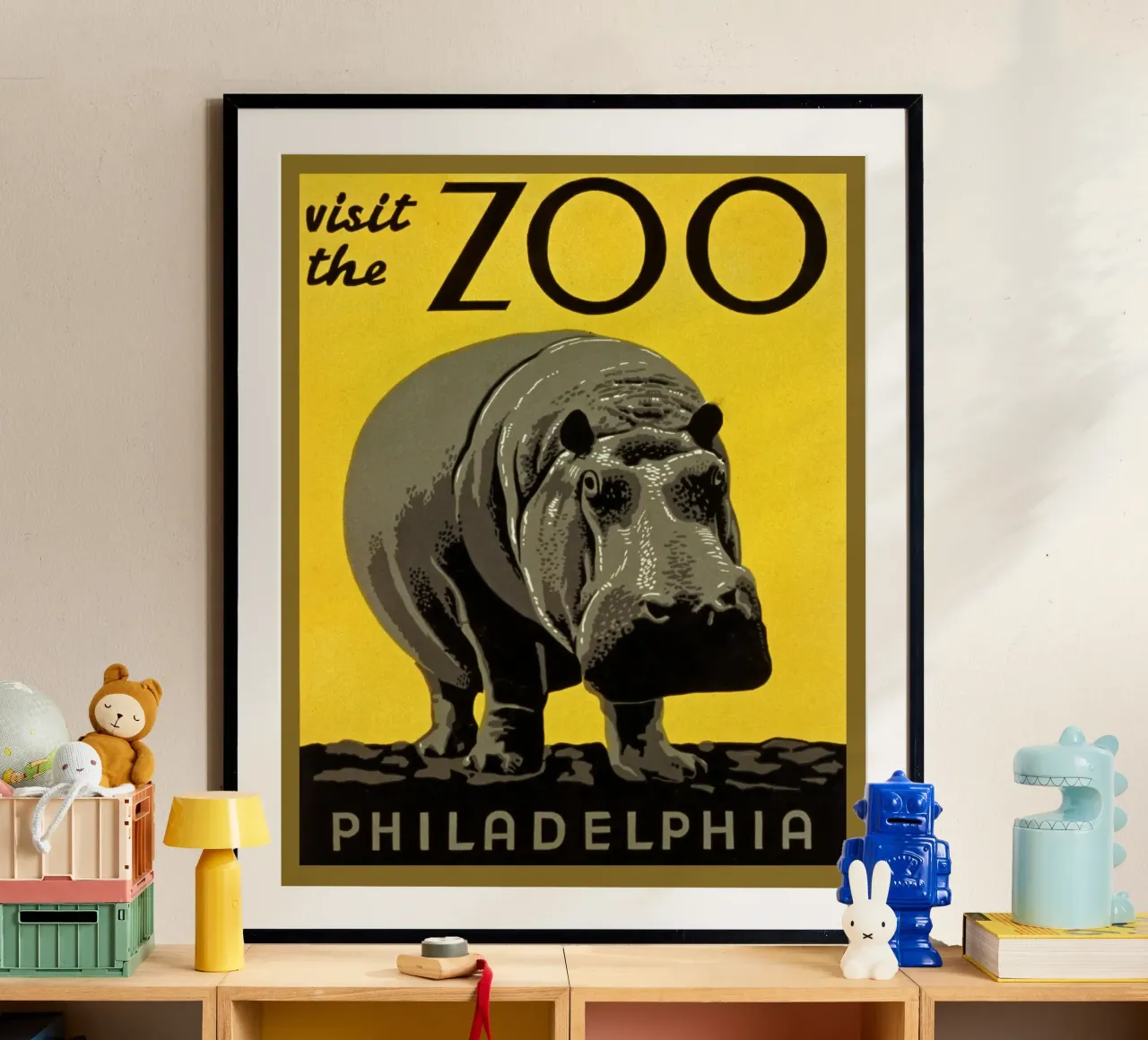 ippopotamo dello zoo di Philadelphia carta hahnemühle da Danielshop