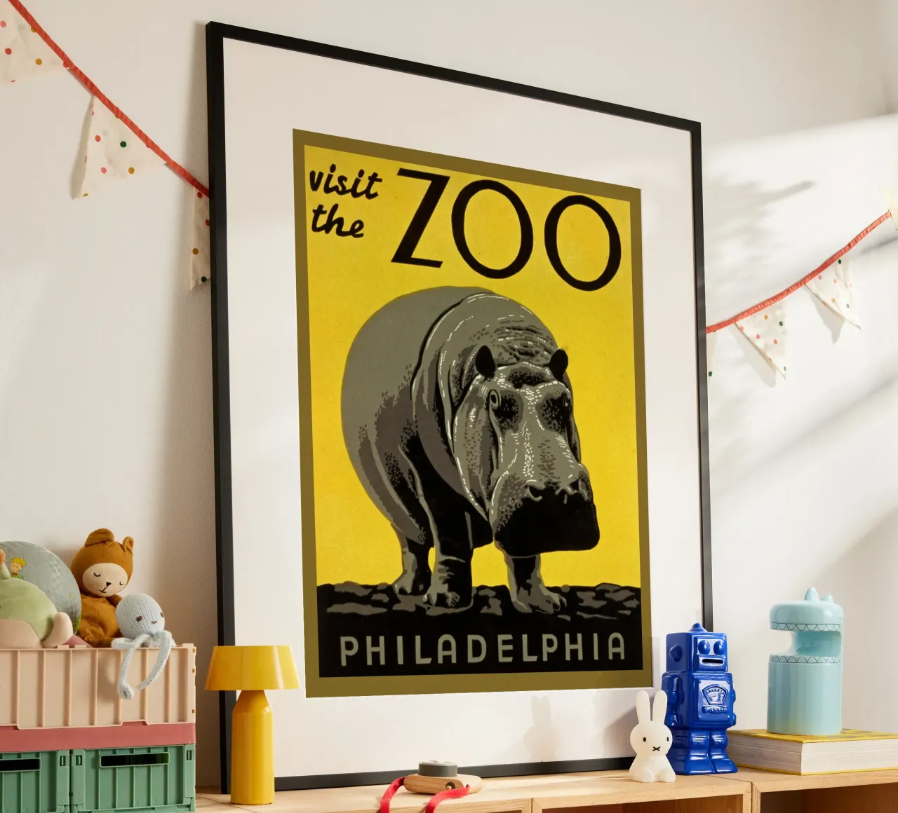 ippopotamo dello zoo di Philadelphia carta hahnemühle da Danielshop
