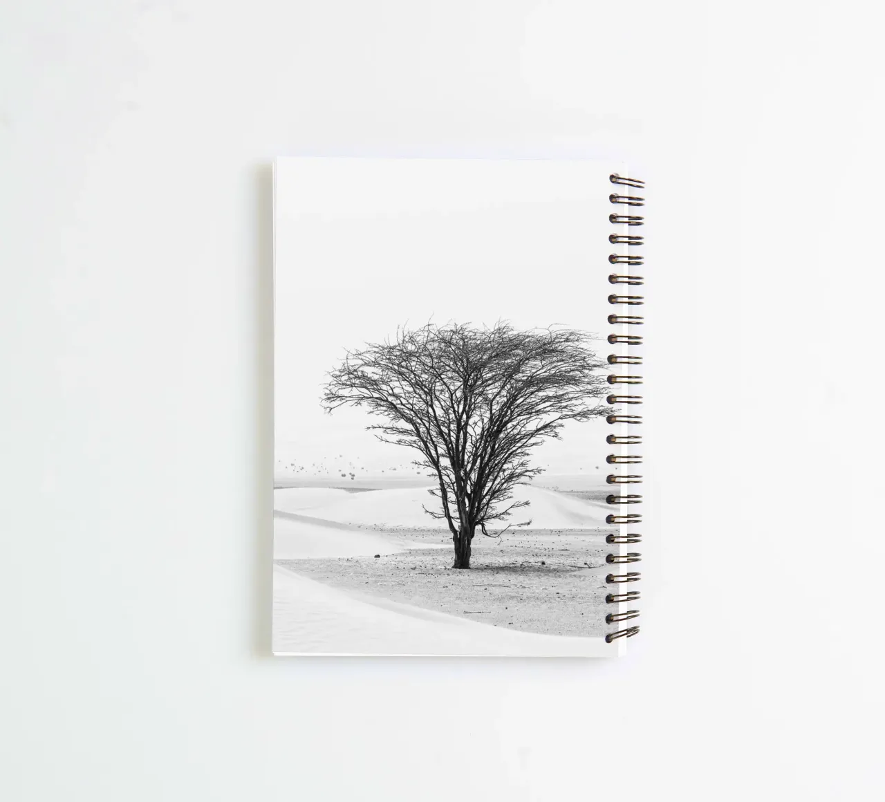 Lonely tree in the desert diario ad anelli da photolovers