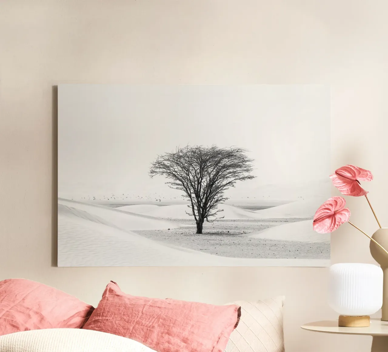 Lonely tree in the desert canvas by photolovers