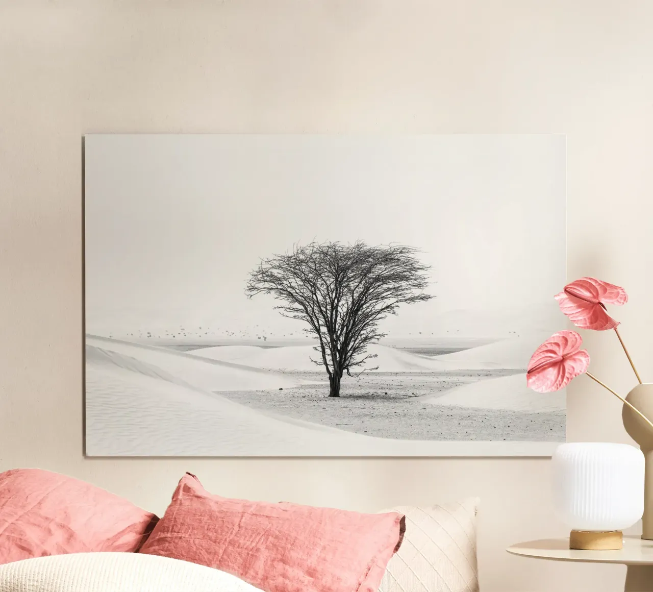 Lonely tree in the desert hahnemühle van photolovers
