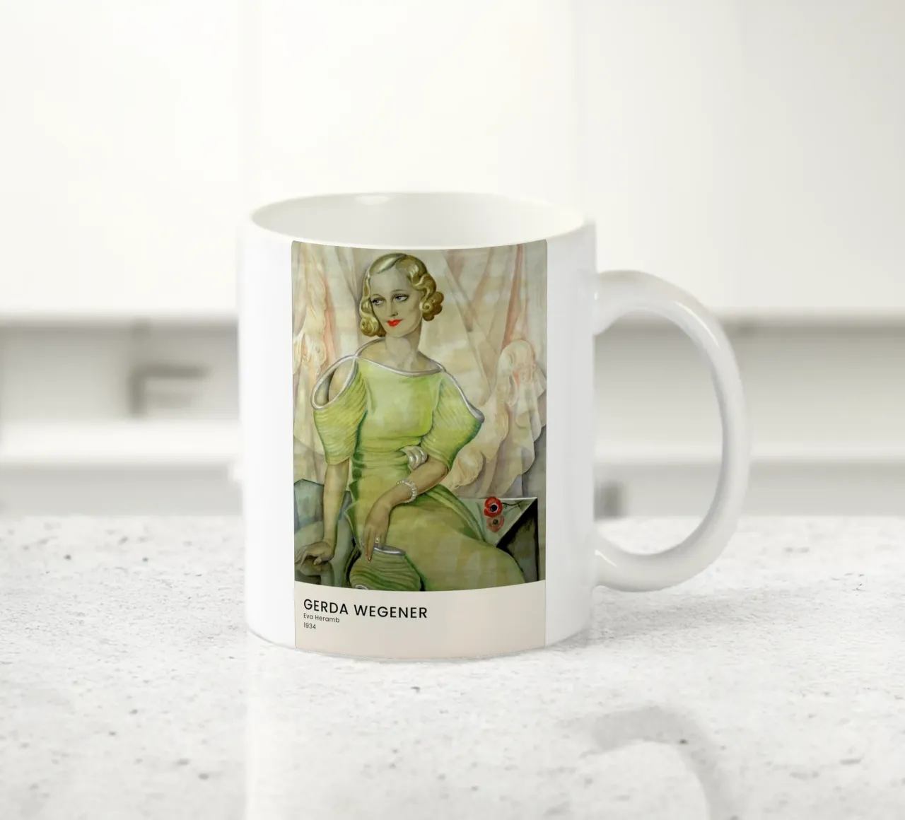 Gerda Wegener - Eva Heramb II tazza in ceramica da Vintage by JUNIQE