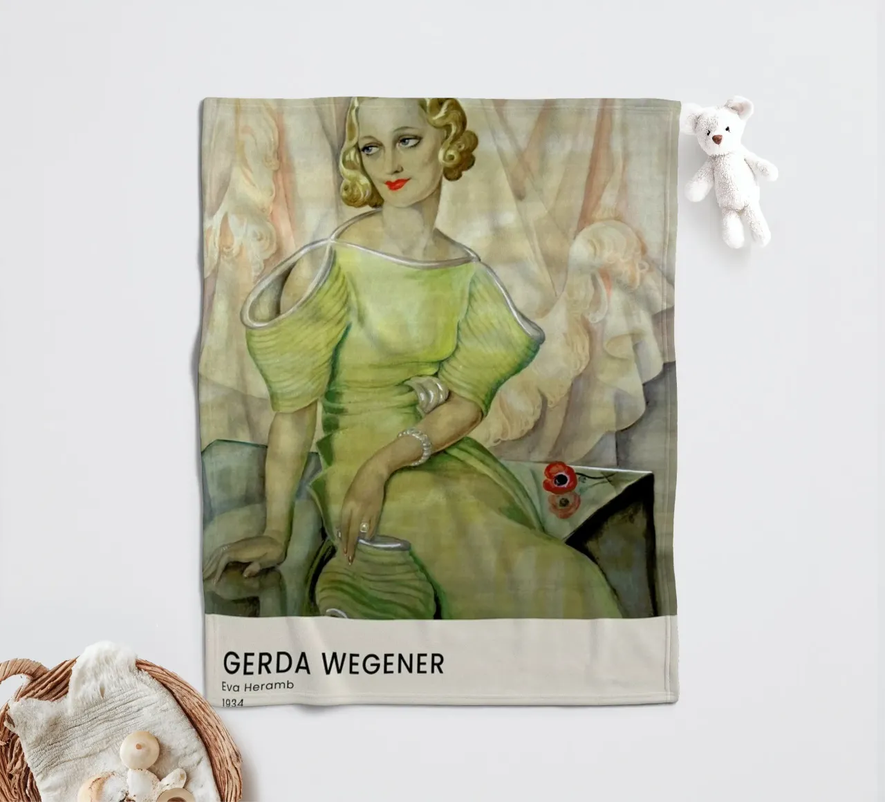 Gerda Wegener - Eva Heramb II coperta in pile da Vintage by JUNIQE