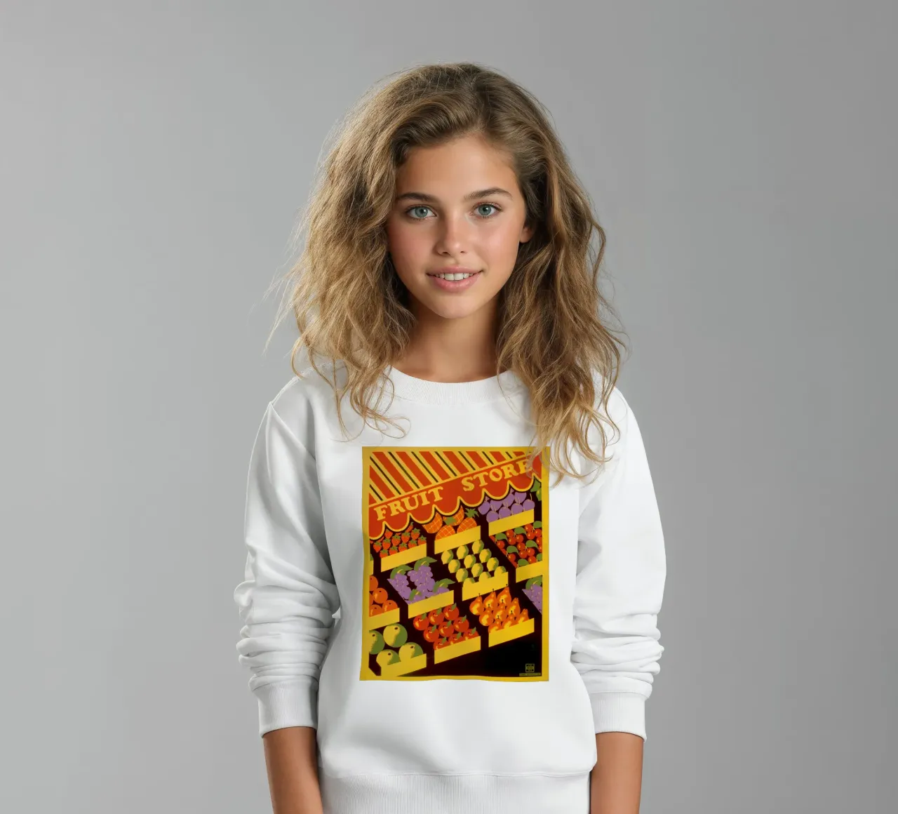 negozio di frutta felpa bambino da Danielshop
