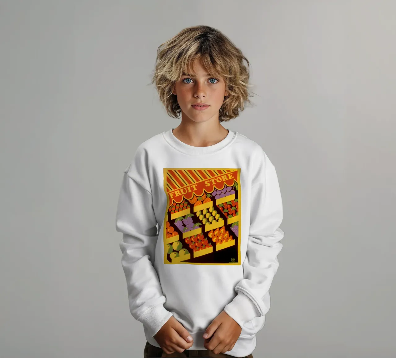 negozio di frutta felpa bambino da Danielshop
