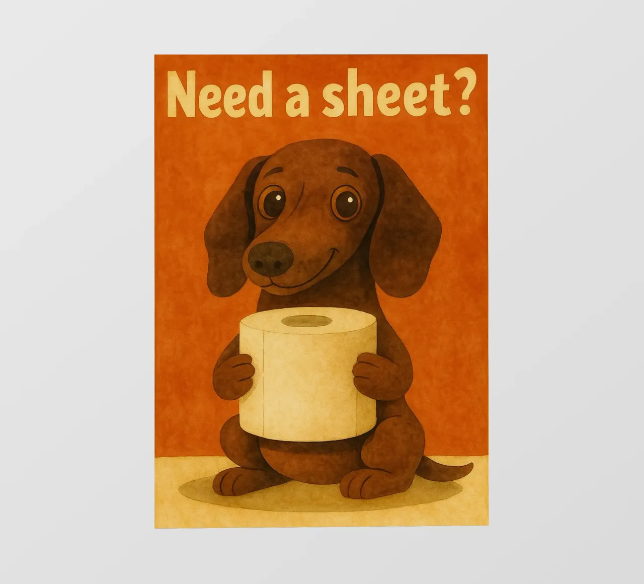 perro necesita una hoja de arte retro dibujo papel para pared de genzaa