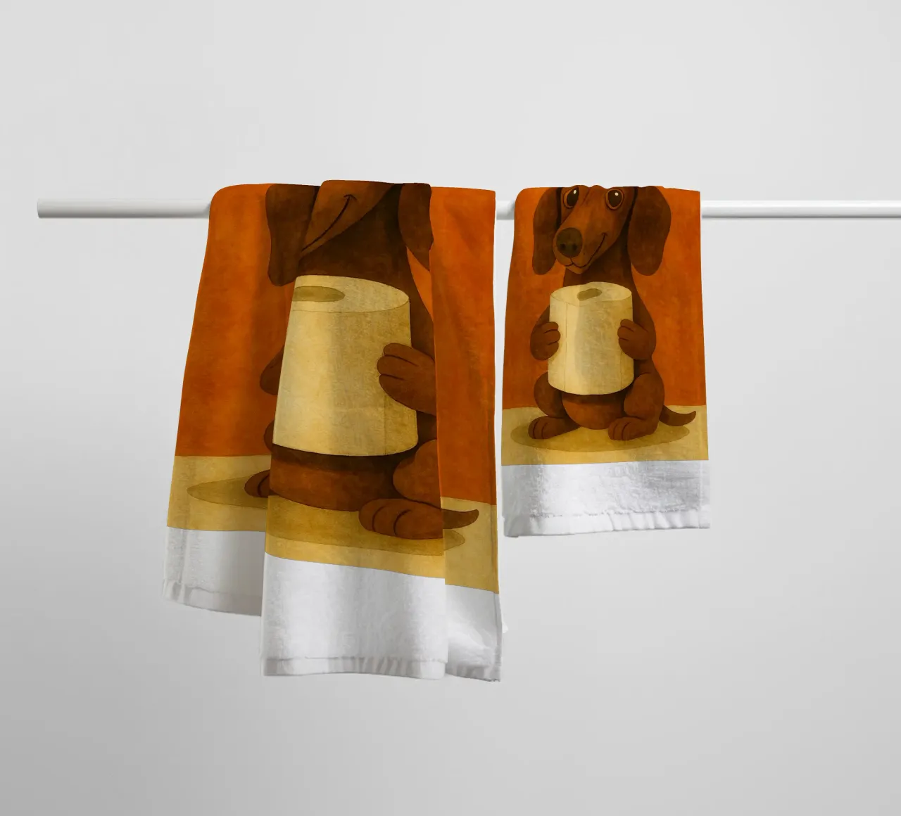 dog need a sheet retro art drawing towel by genzaa