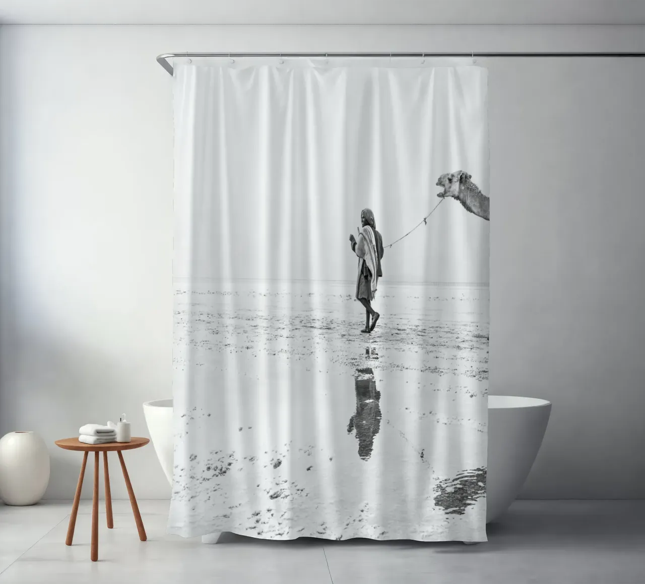 Man with his camel tenda da doccia da photolovers