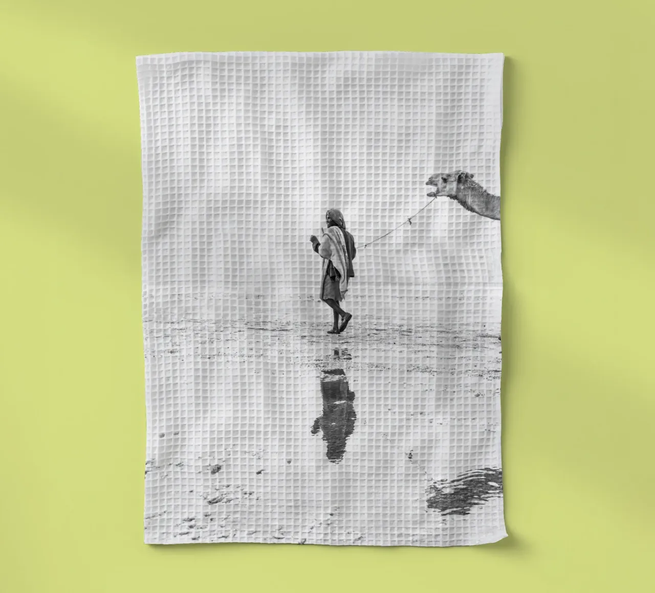 Man with his camel torchon de photolovers