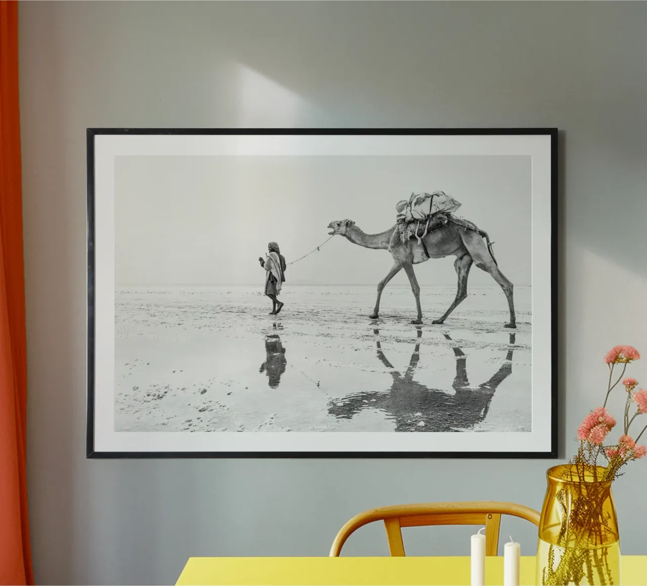 Man with his camel carta hahnemühle da photolovers