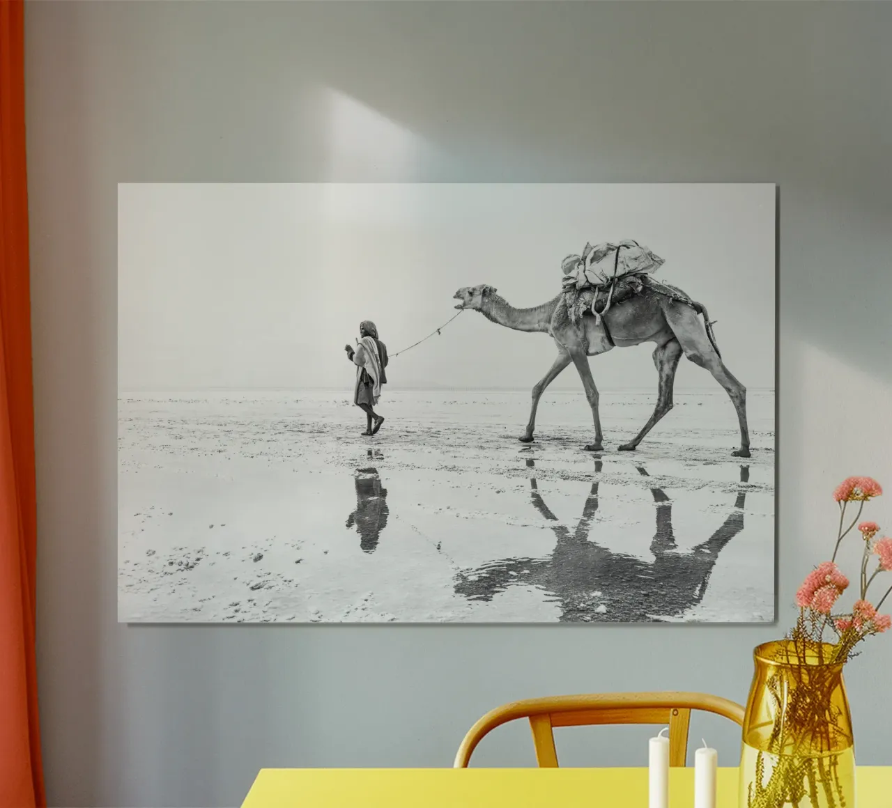 Man with his camel carta hahnemühle da photolovers