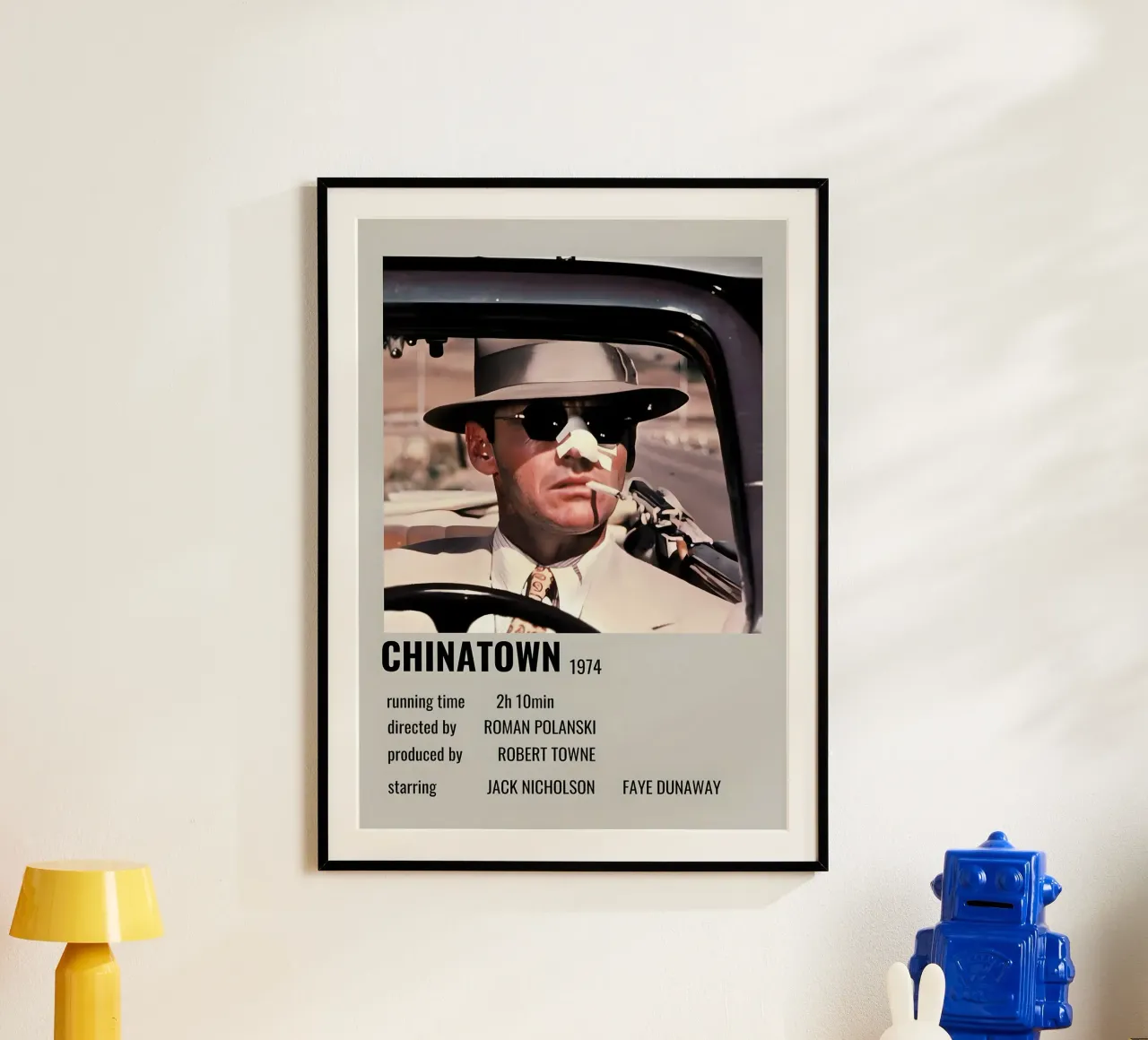 CHINATOWN 1974 poster con telaio in legno da MVFminimalist