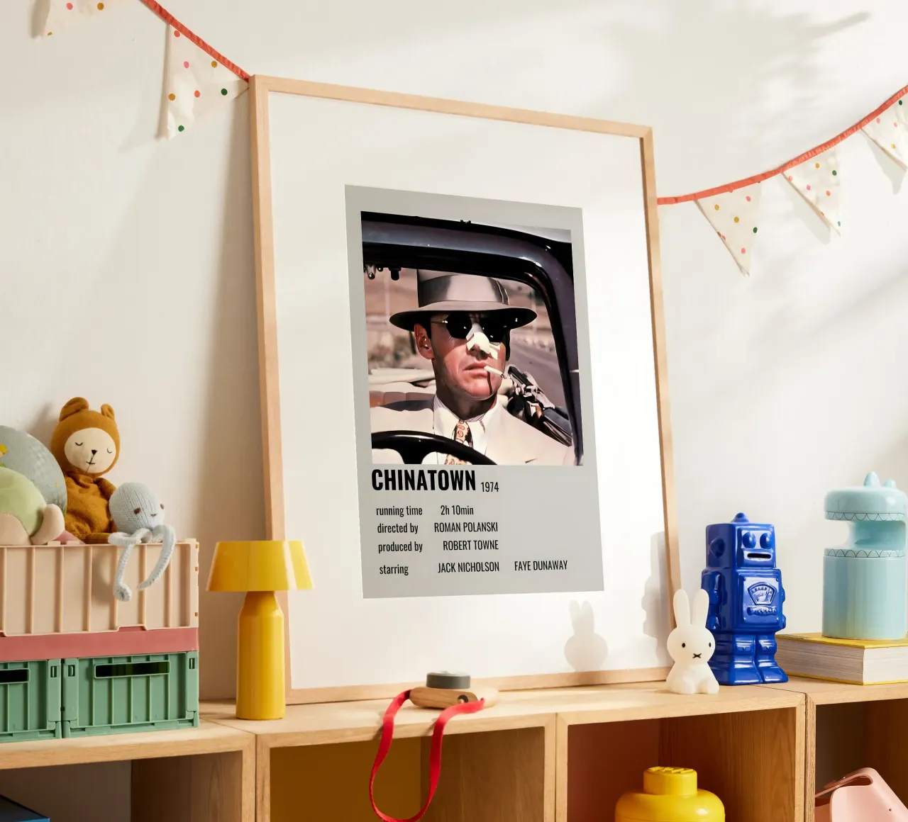 CHINATOWN 1974 poster con telaio in legno da MVFminimalist