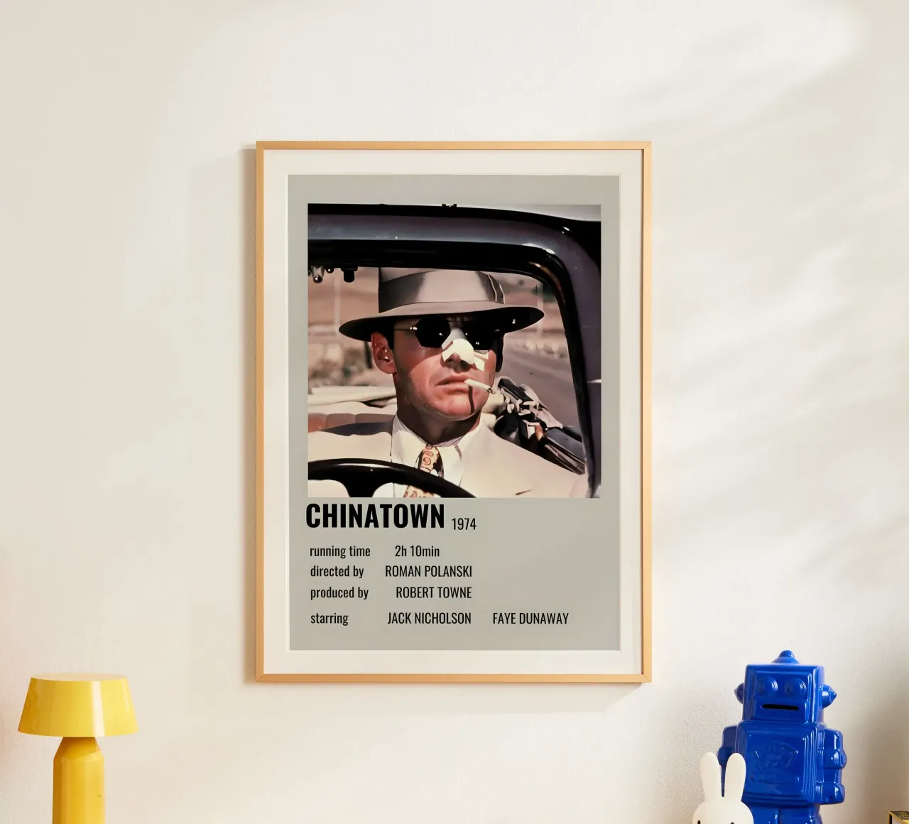 CHINATOWN 1974 poster con telaio in legno da MVFminimalist