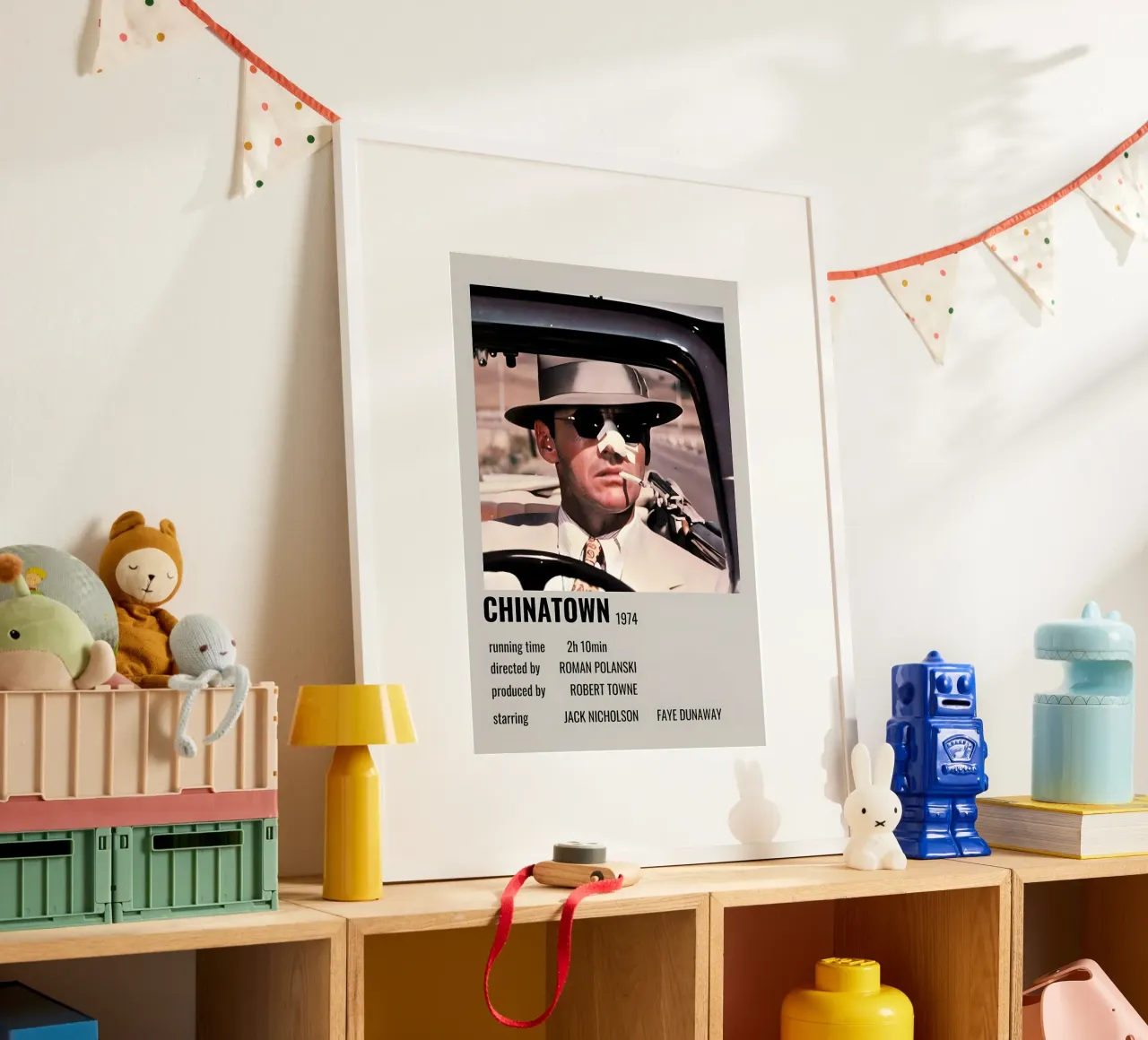 CHINATOWN 1974 poster con telaio in legno da MVFminimalist