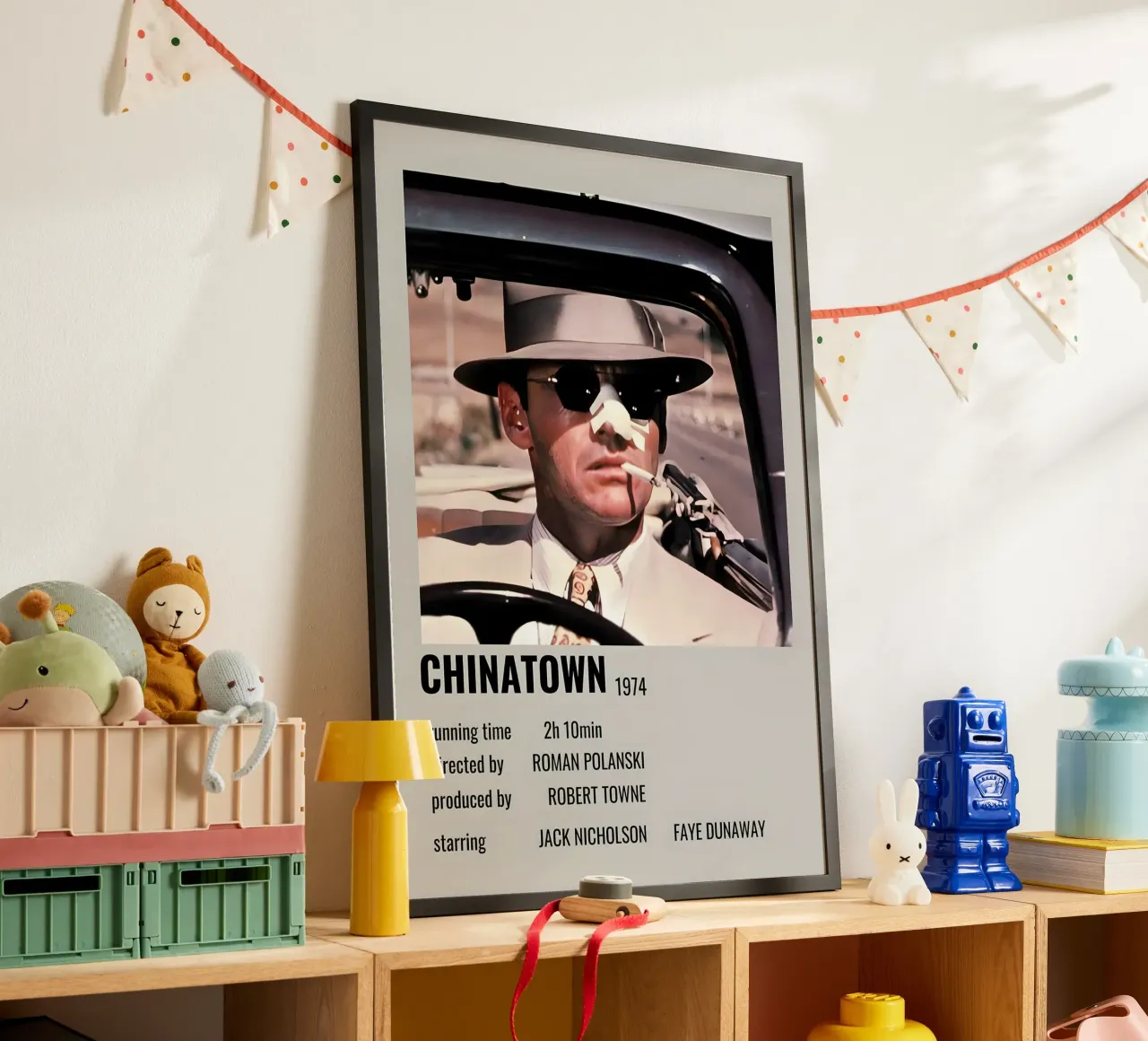 CHINATOWN 1974 poster con telaio in legno da MVFminimalist