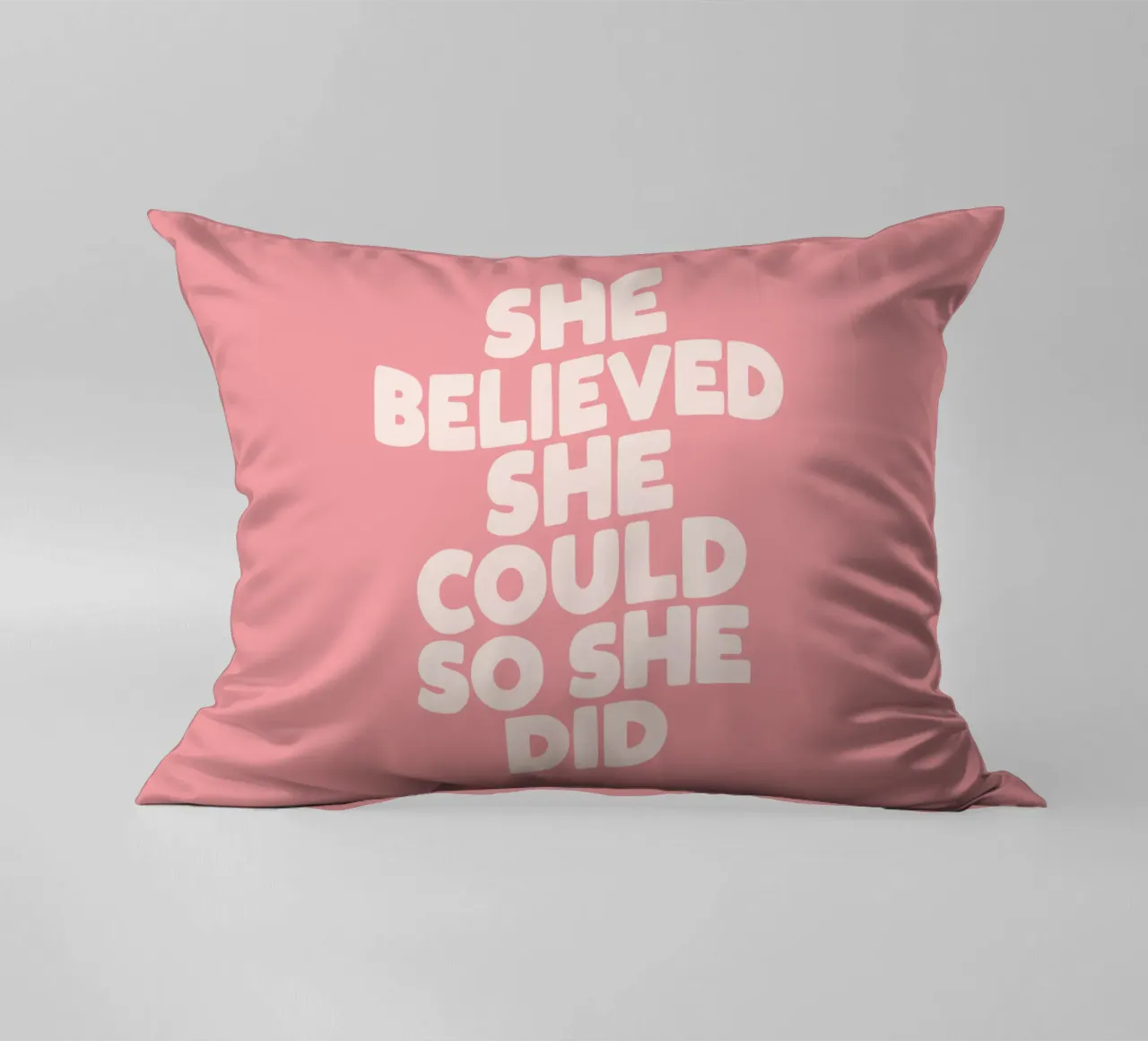 She Believed She Could So She Did decorative cushion by THE MOTIVATED TYPE