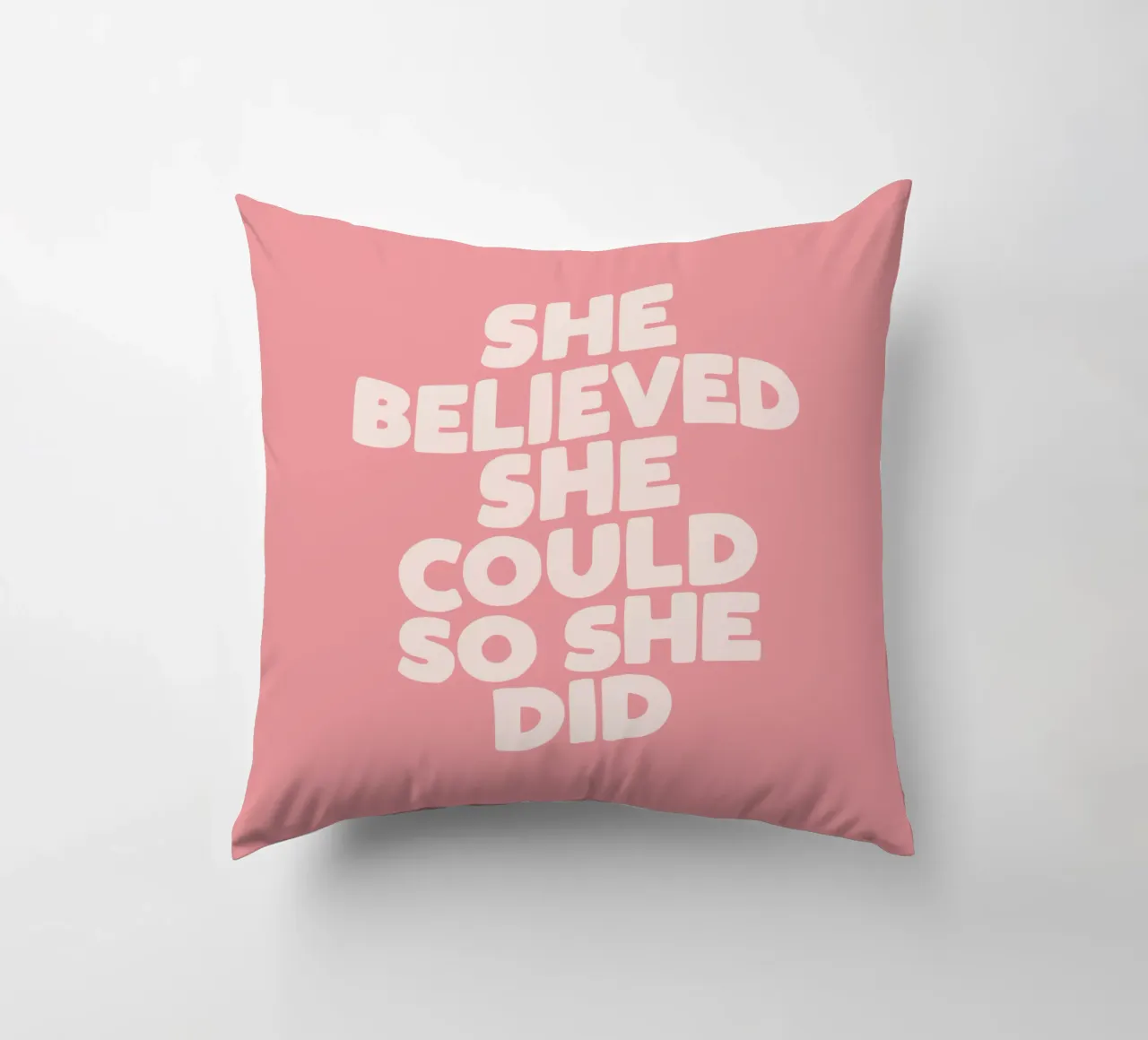 She Believed She Could So She Did decorative cushion by THE MOTIVATED TYPE