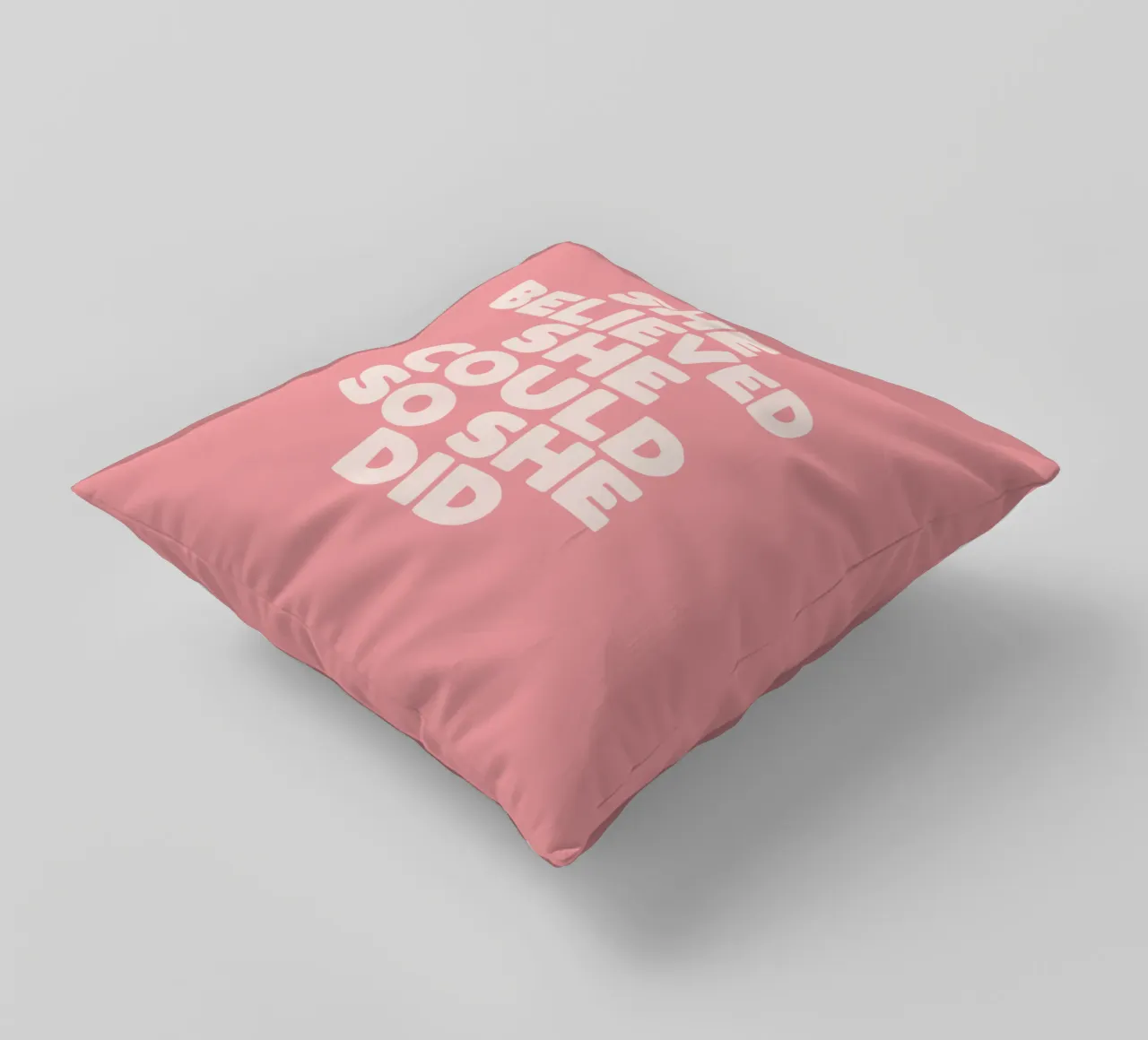 She Believed She Could So She Did decorative cushion by THE MOTIVATED TYPE