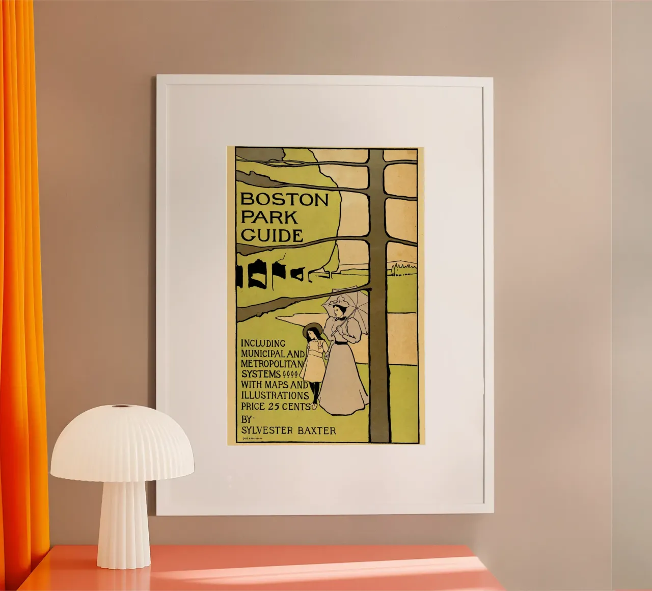 guida ai parchi di boston poster con telaio in alluminio da Danielshop