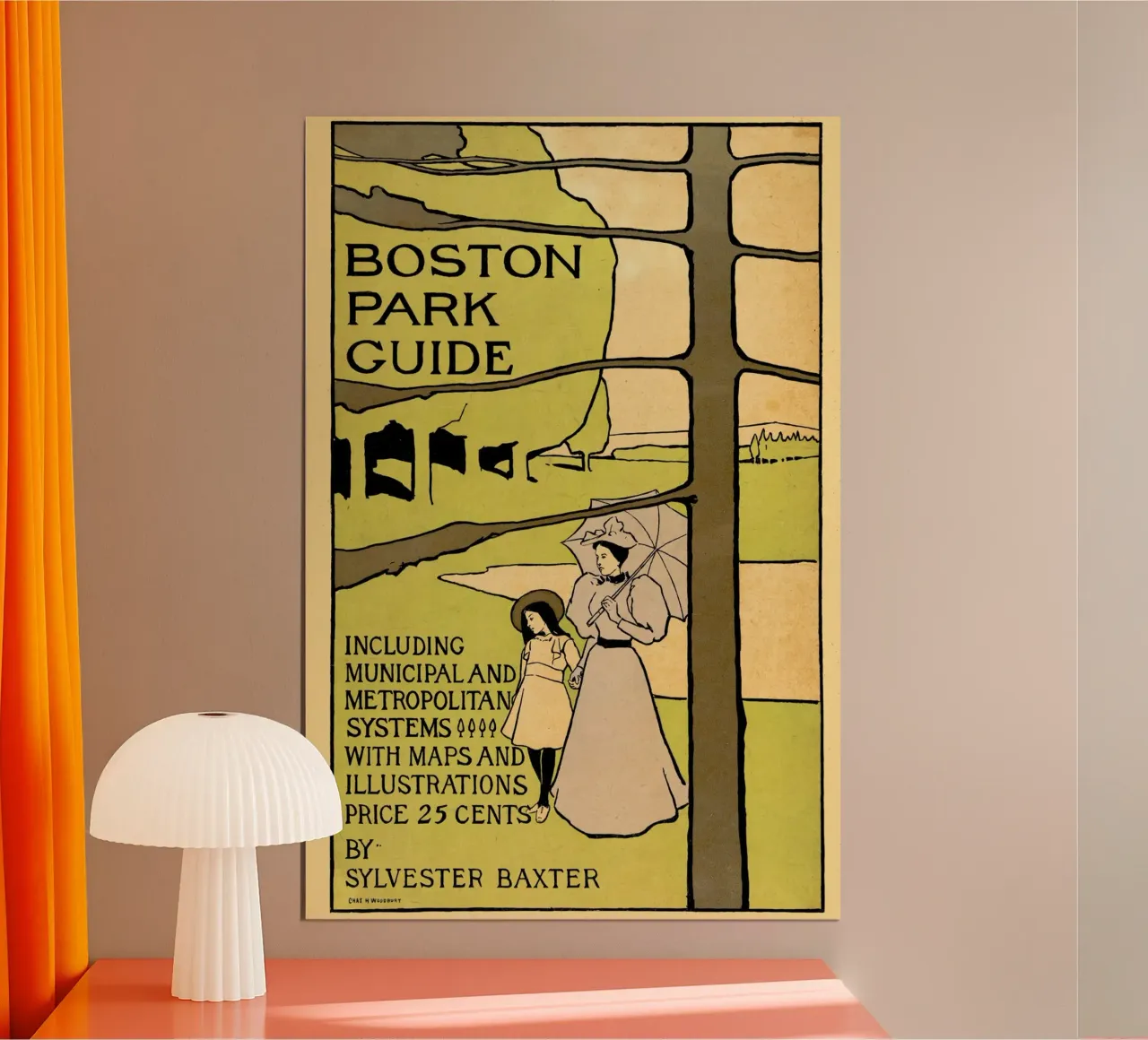 guida ai parchi di boston poster con telaio in alluminio da Danielshop
