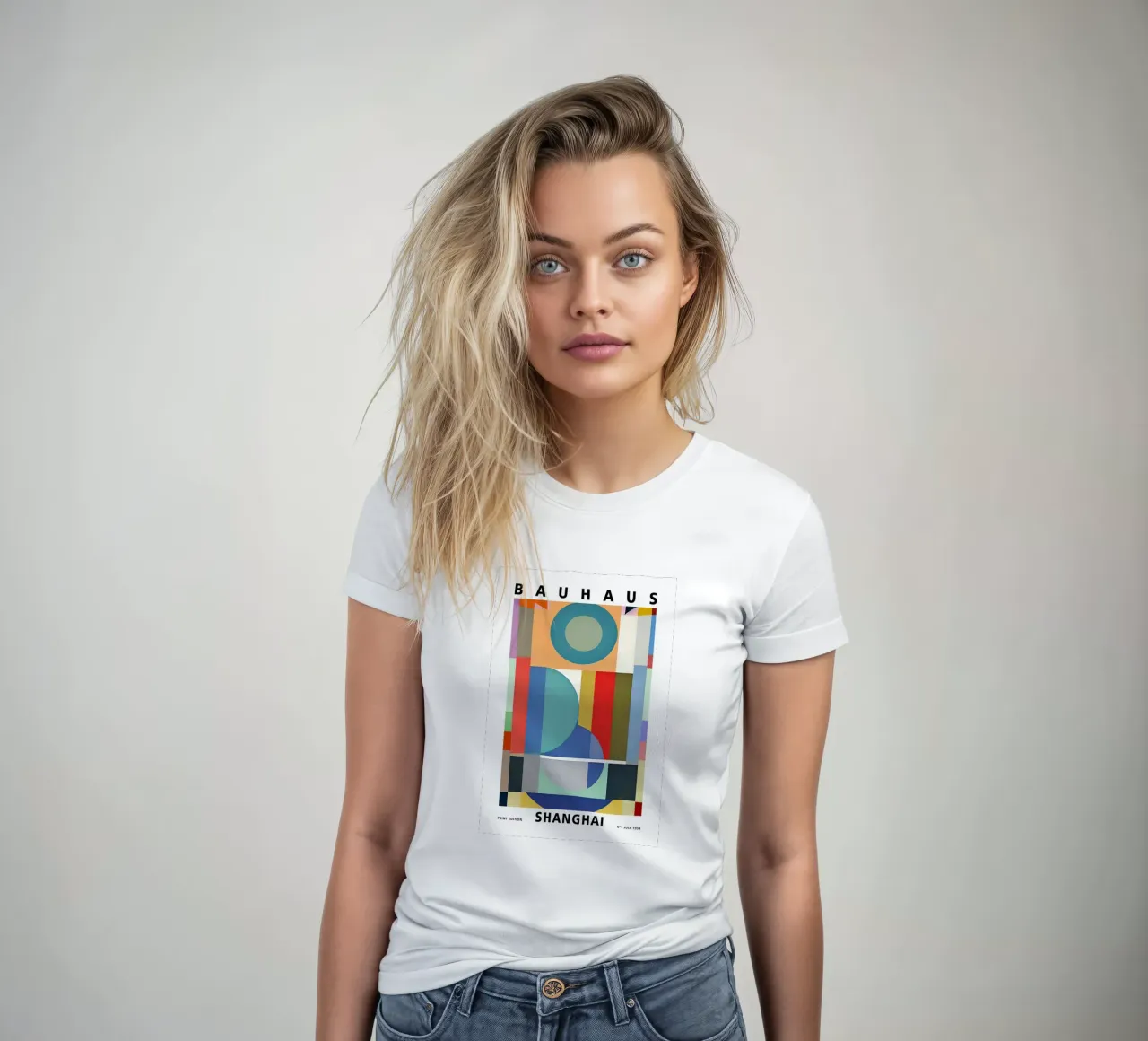 Bauhaus women's fitted t-shirt by Brooke