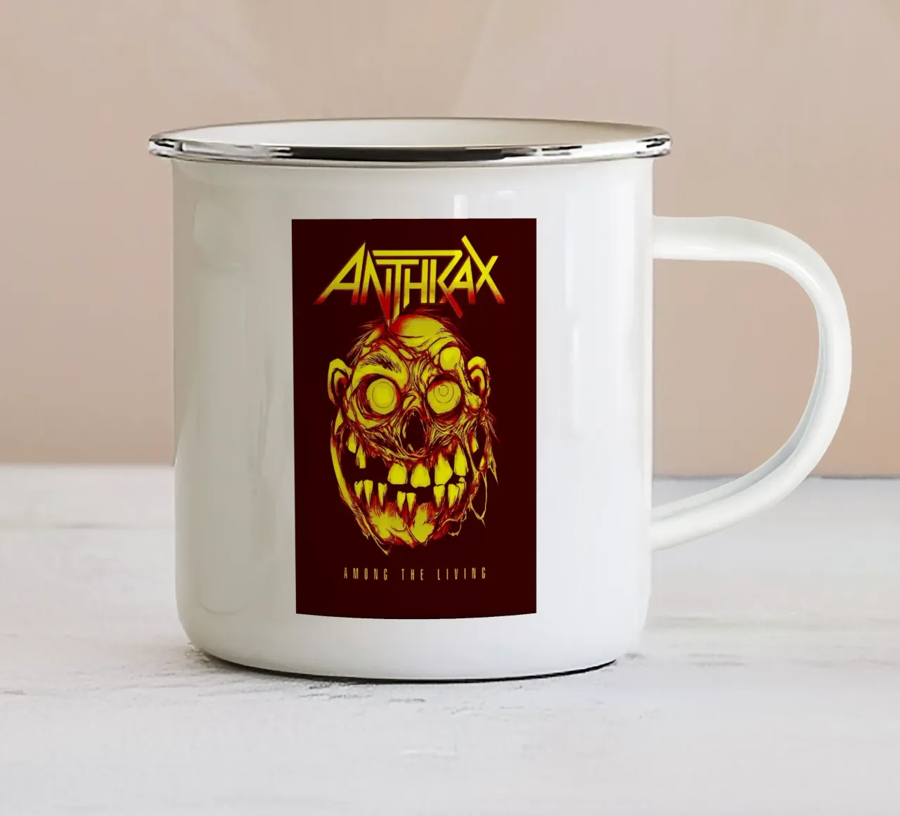 anthrax band art tazza in smalto da vanhesling